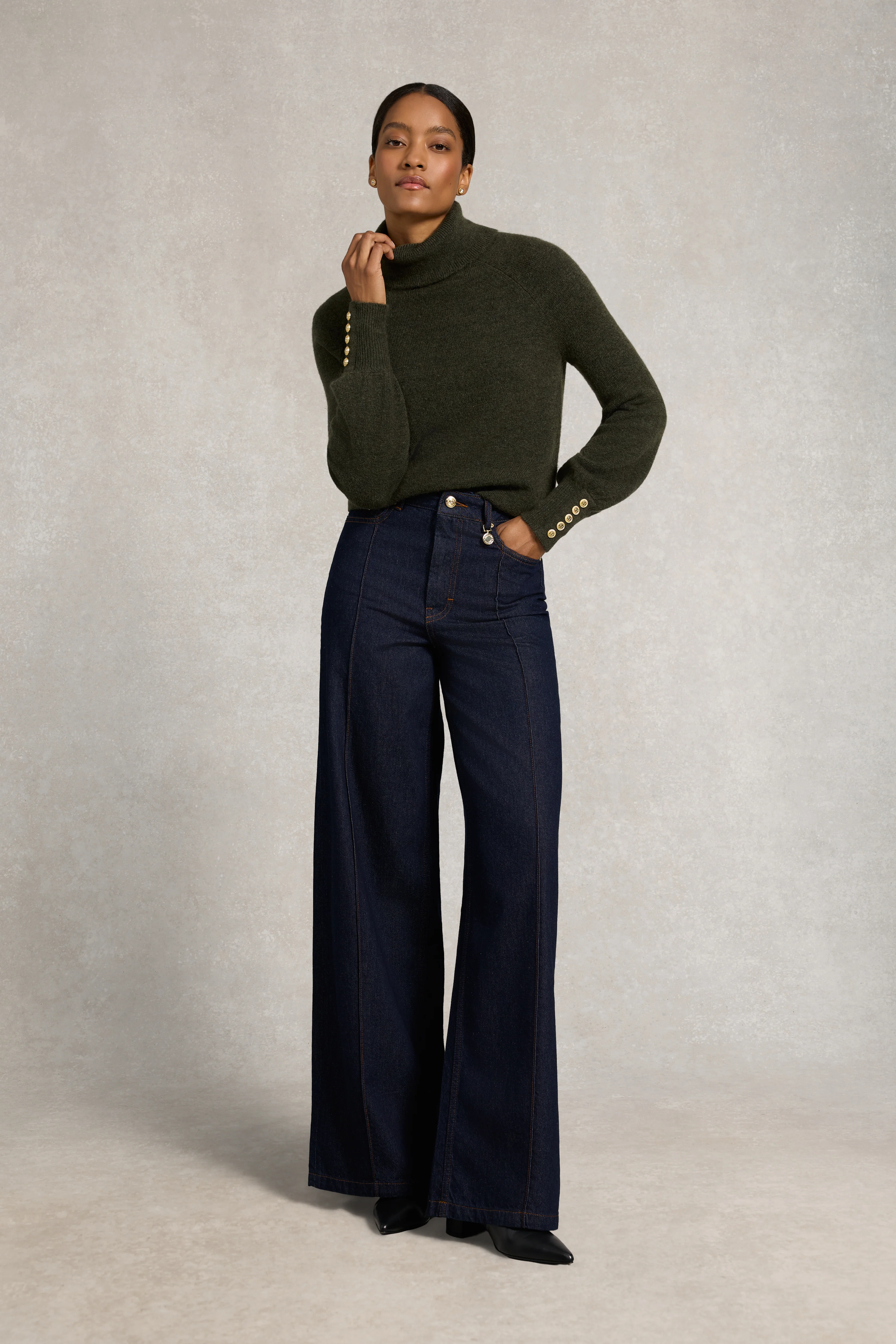 Maisie Roll Neck Knit (Forest Green) - Image 6