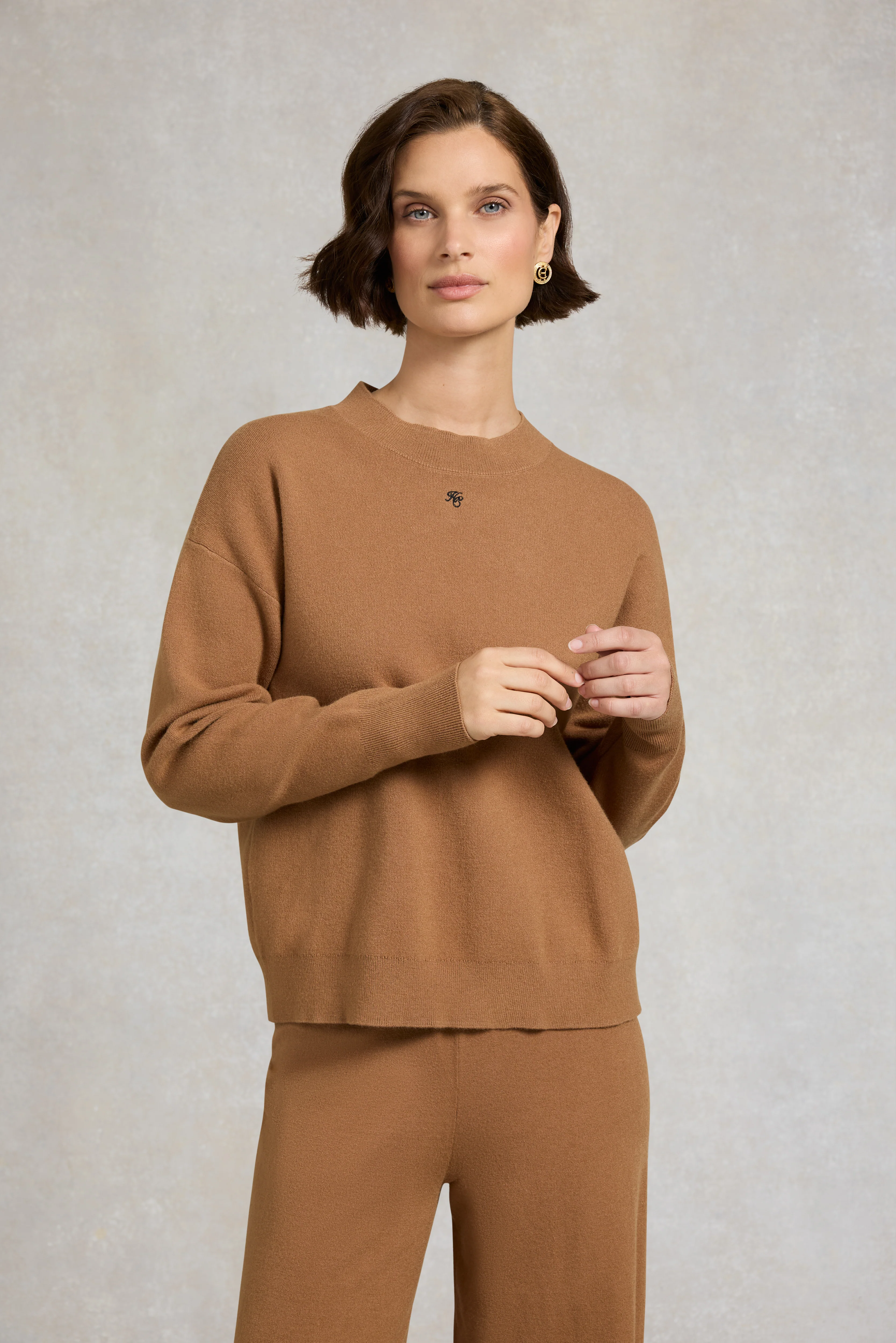 Maria Crew Neck Knit (Caramel) - Image 3