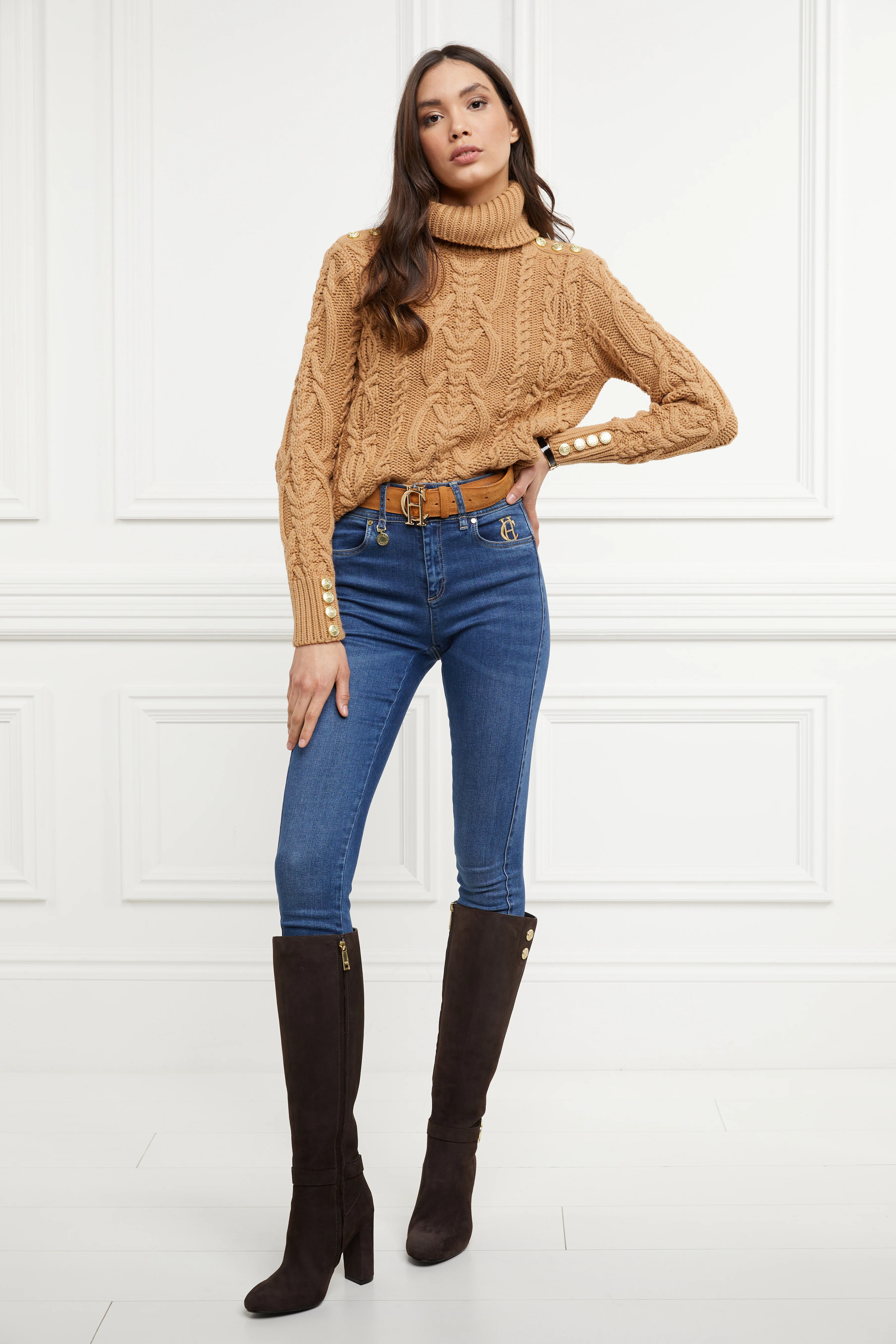 Marlborough Knee Boot (Chocolate) - Image 15