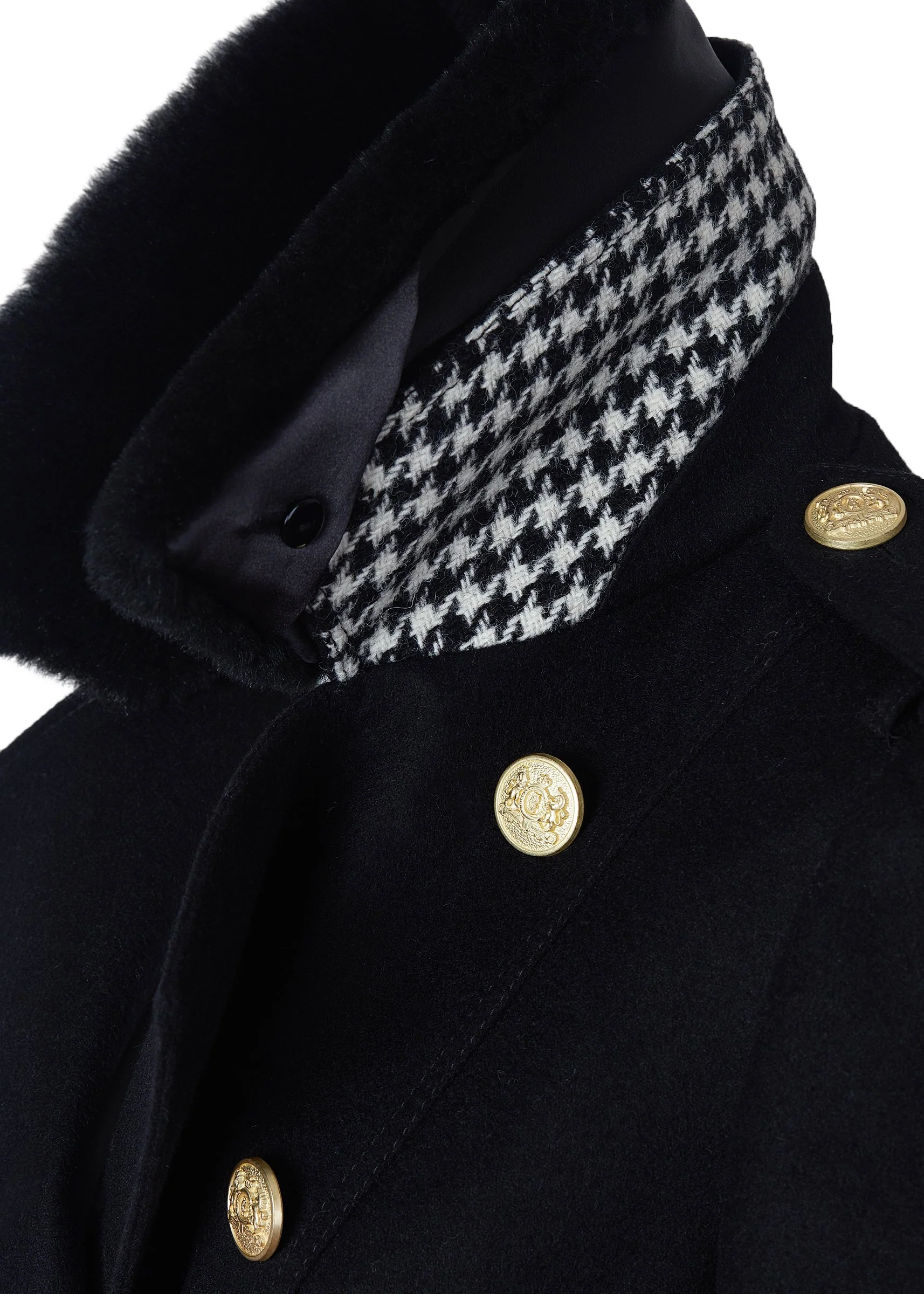 Marlborough Shearling Trench Coat (Soft Black) - Image 8