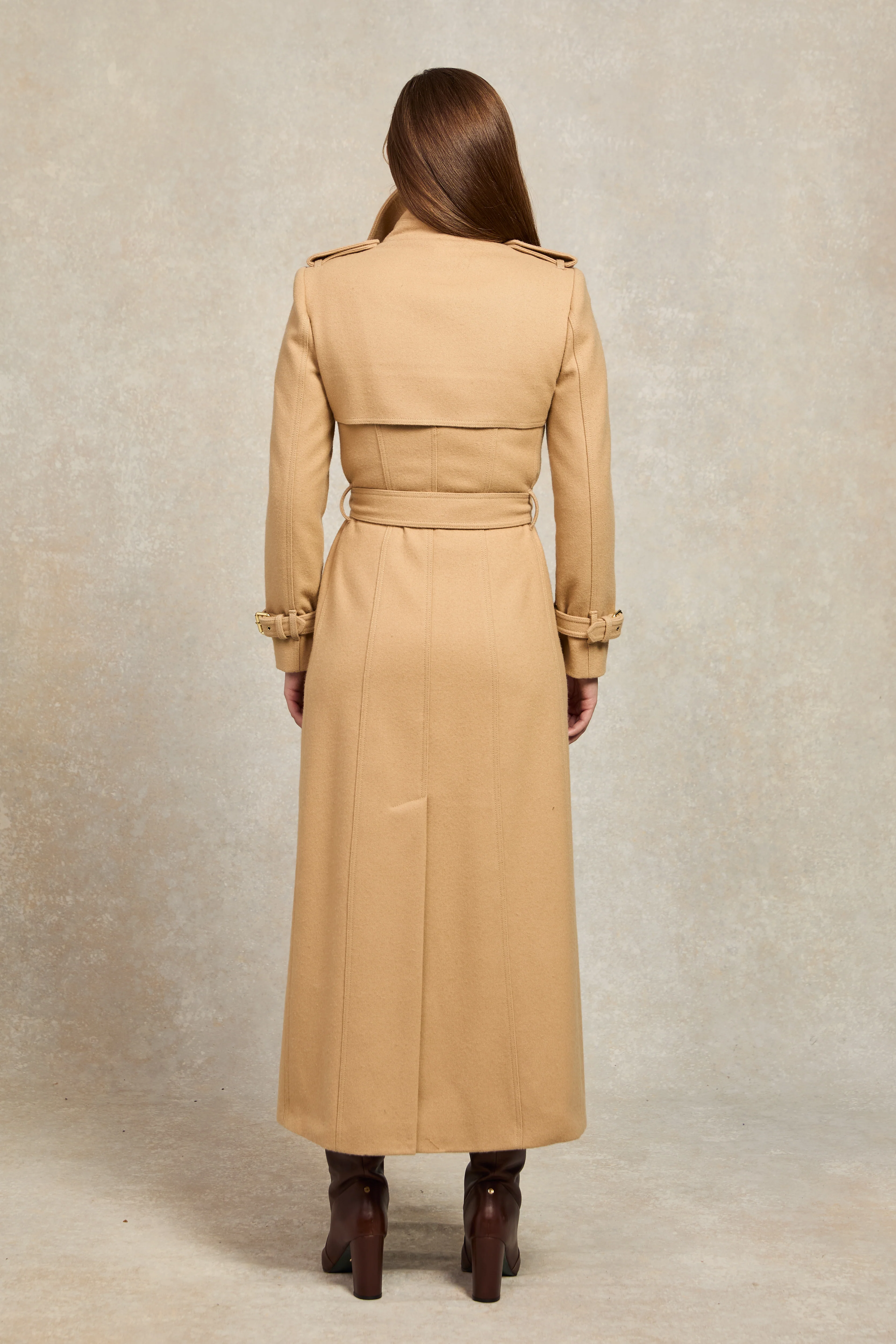 Full Length Marlborough Trench Coat (Camel) - Image 6