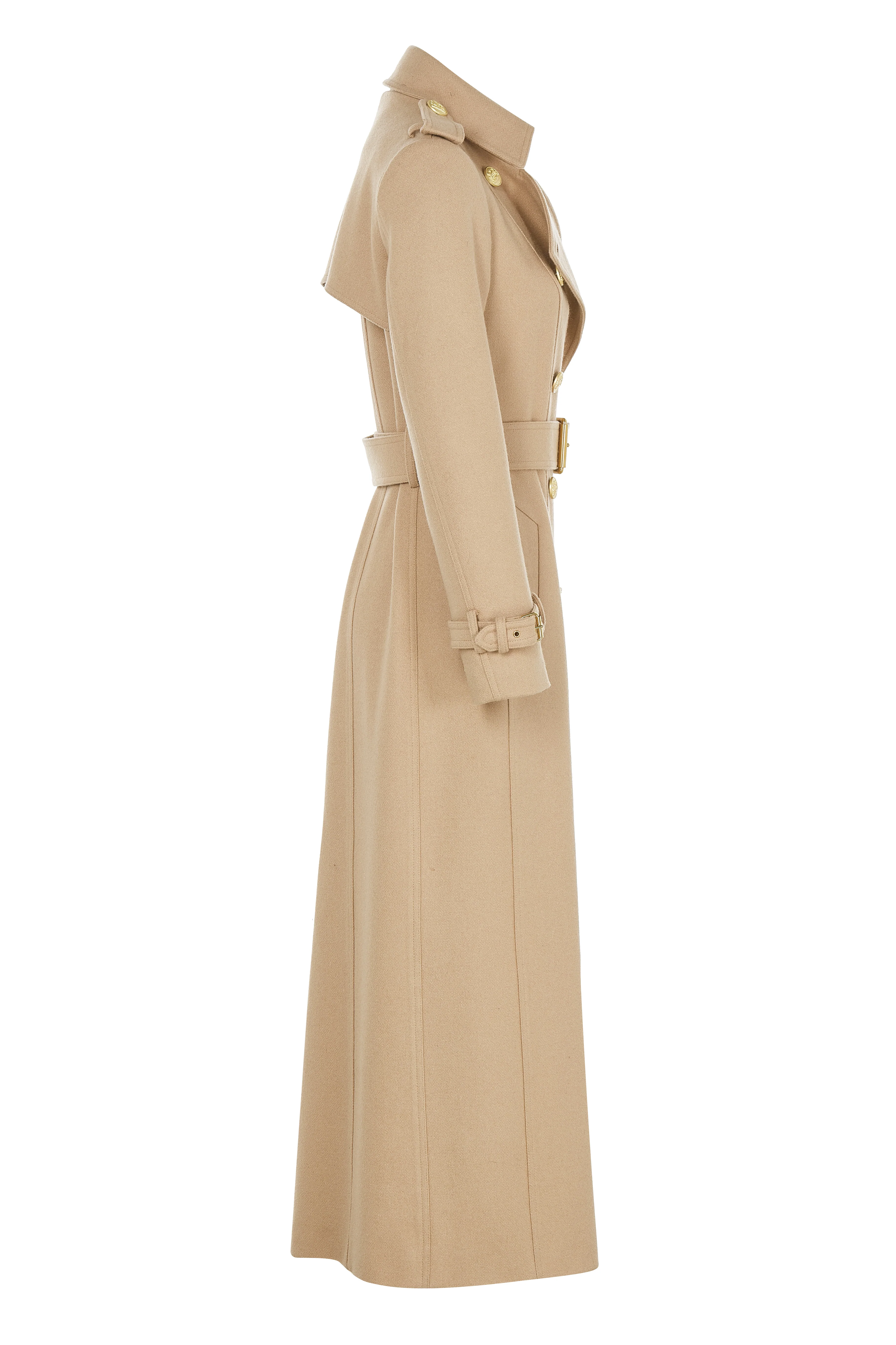 Full Length Marlborough Trench Coat (Camel) - Image 8