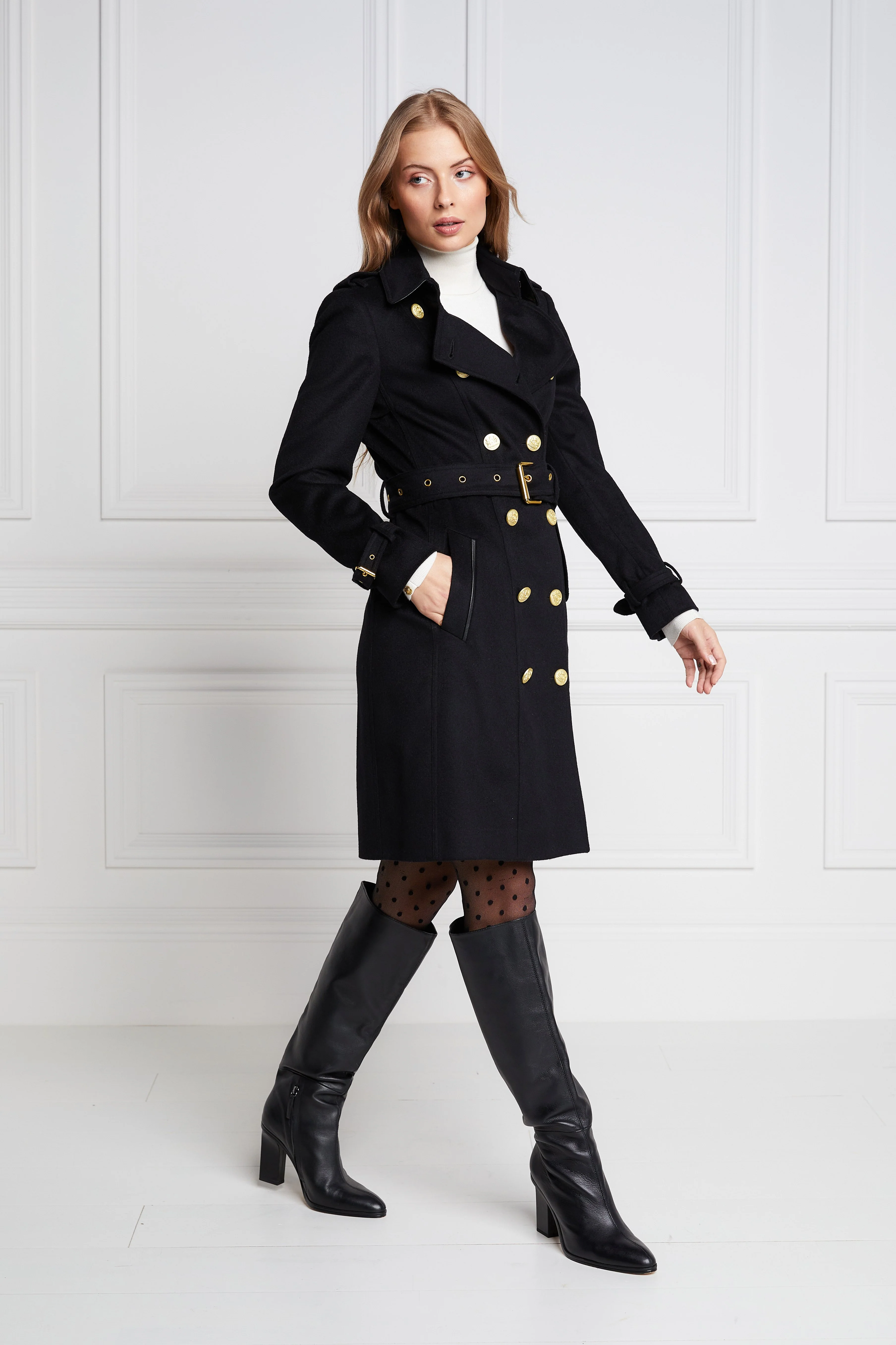 Marlborough Trench Coat (Soft Black) - Image 6