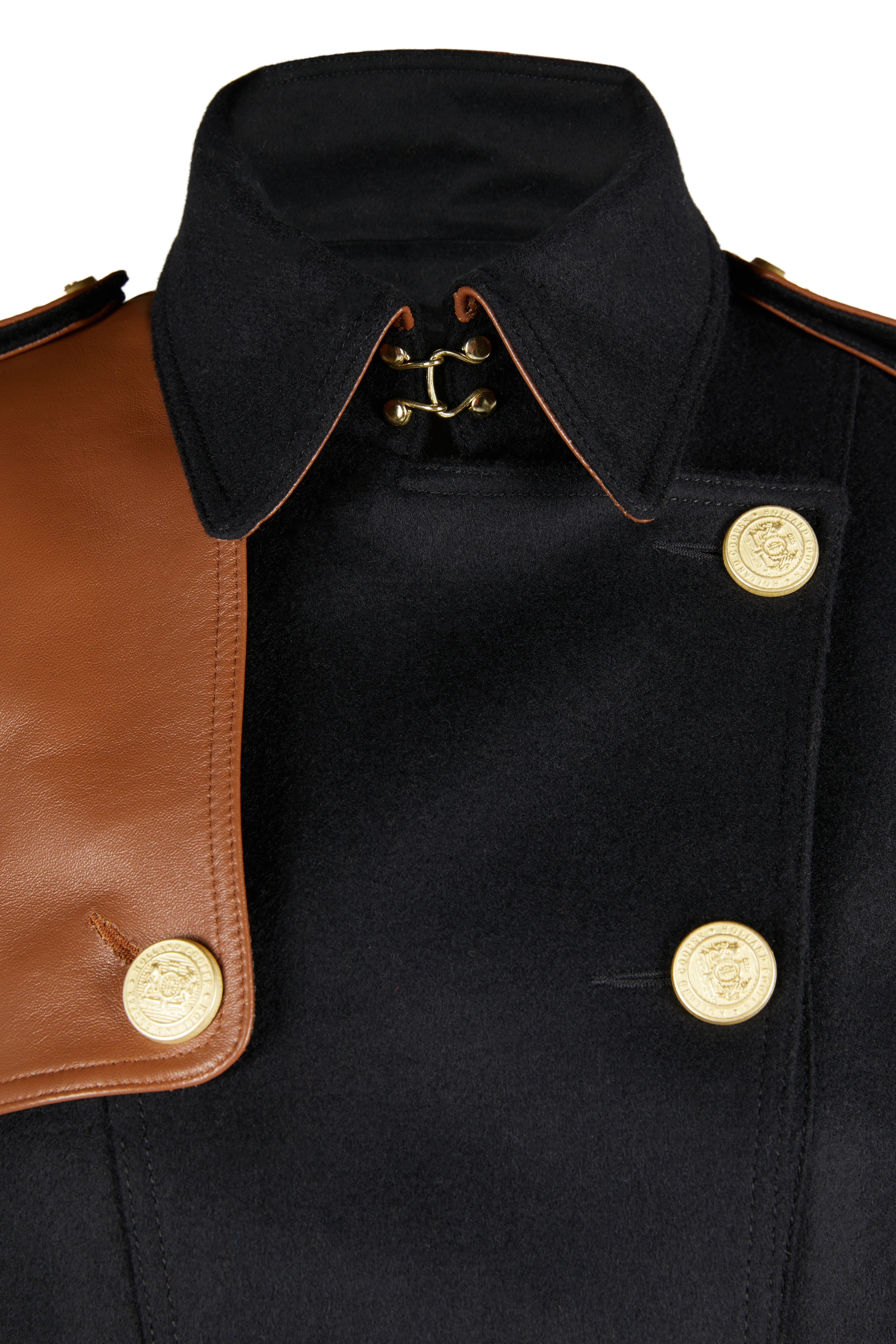 Marlborough Trench Coat (Soft Black Tan) - Image 10