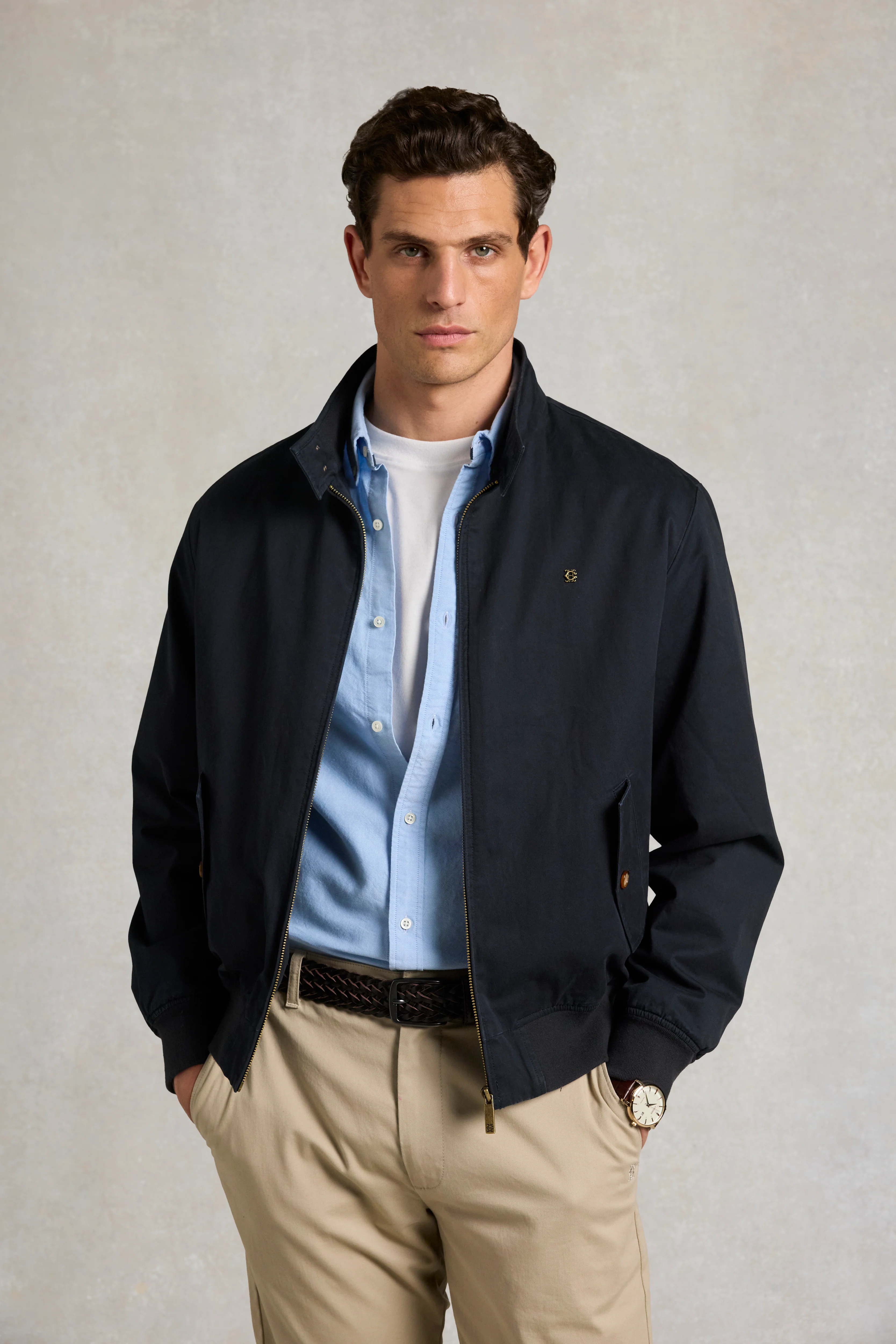 Men's Classic Harrington Jacket (Ink Navy) - Image 2