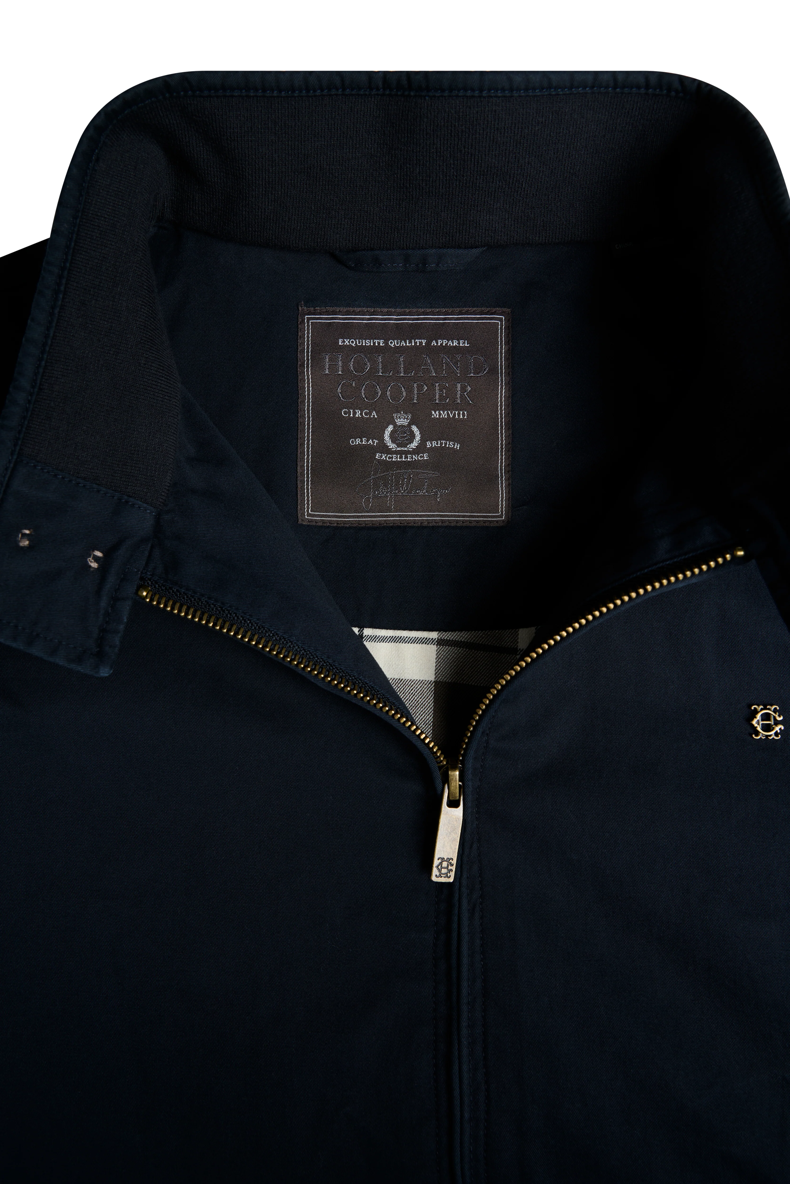 Men's Classic Harrington Jacket (Ink Navy) - Image 9