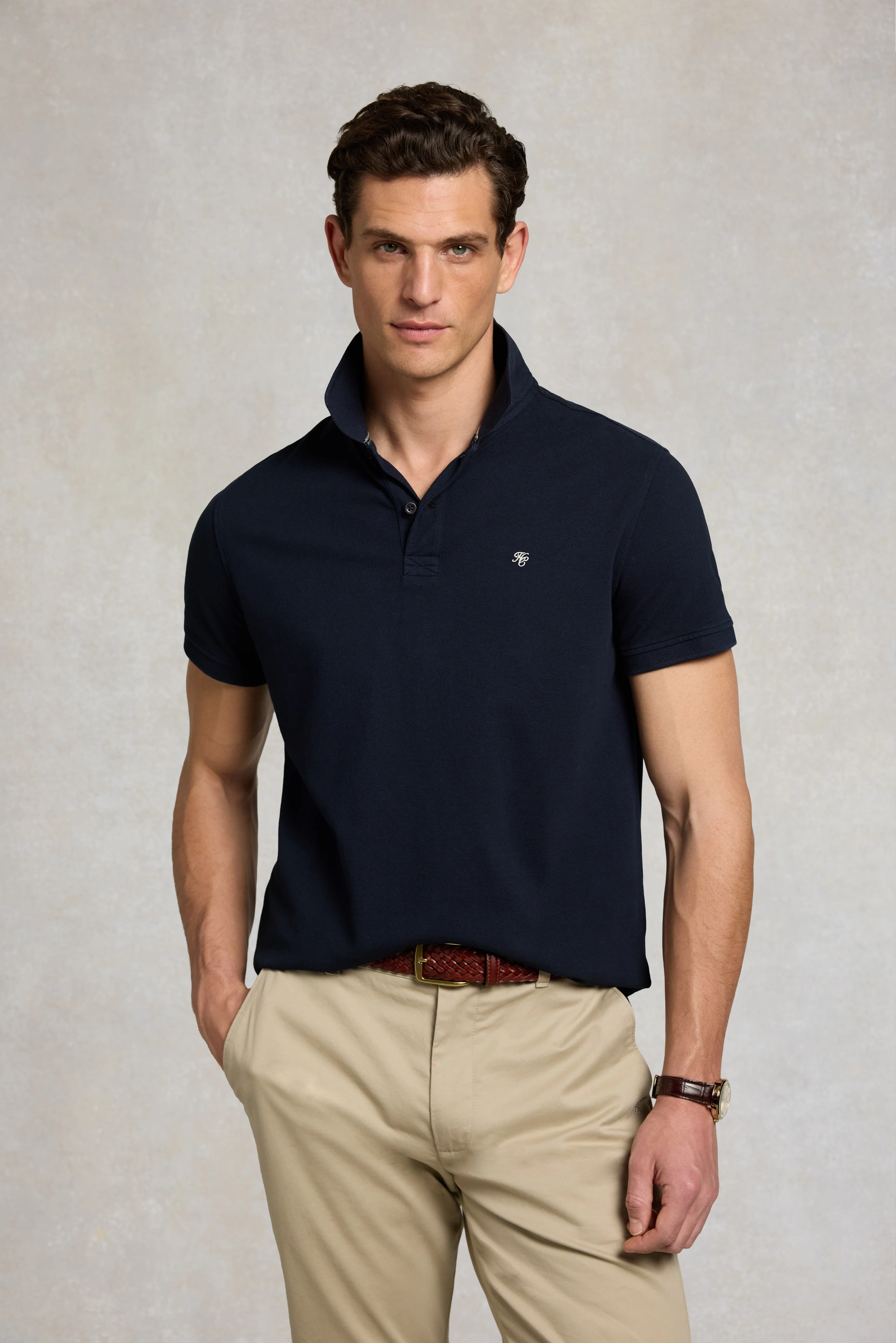 Men's Classic Short Sleeve Polo Shirt (Ink Navy)