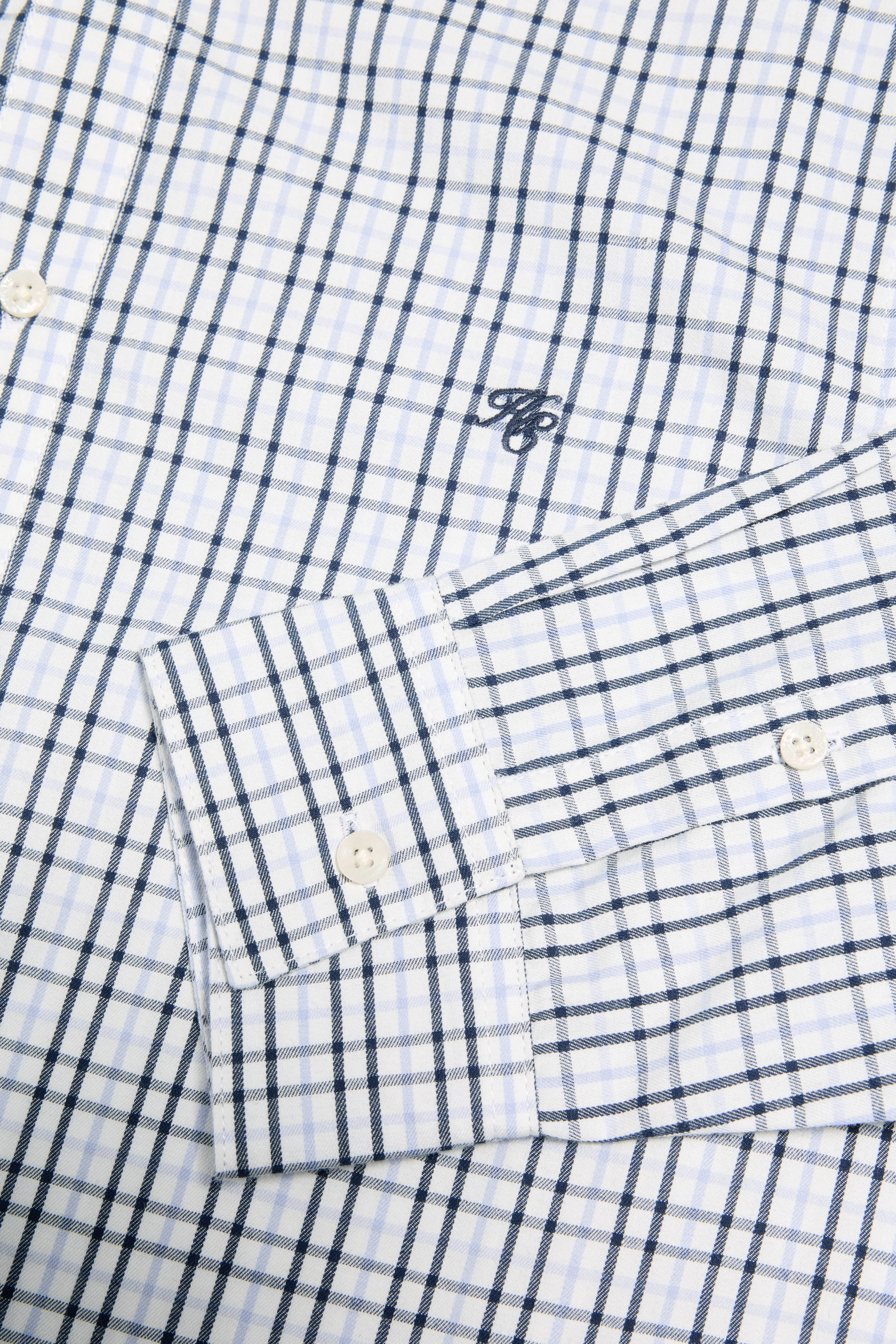 Men's Classic Woven Button Down Shirt (Cheltenham Check Blue) - Image 8