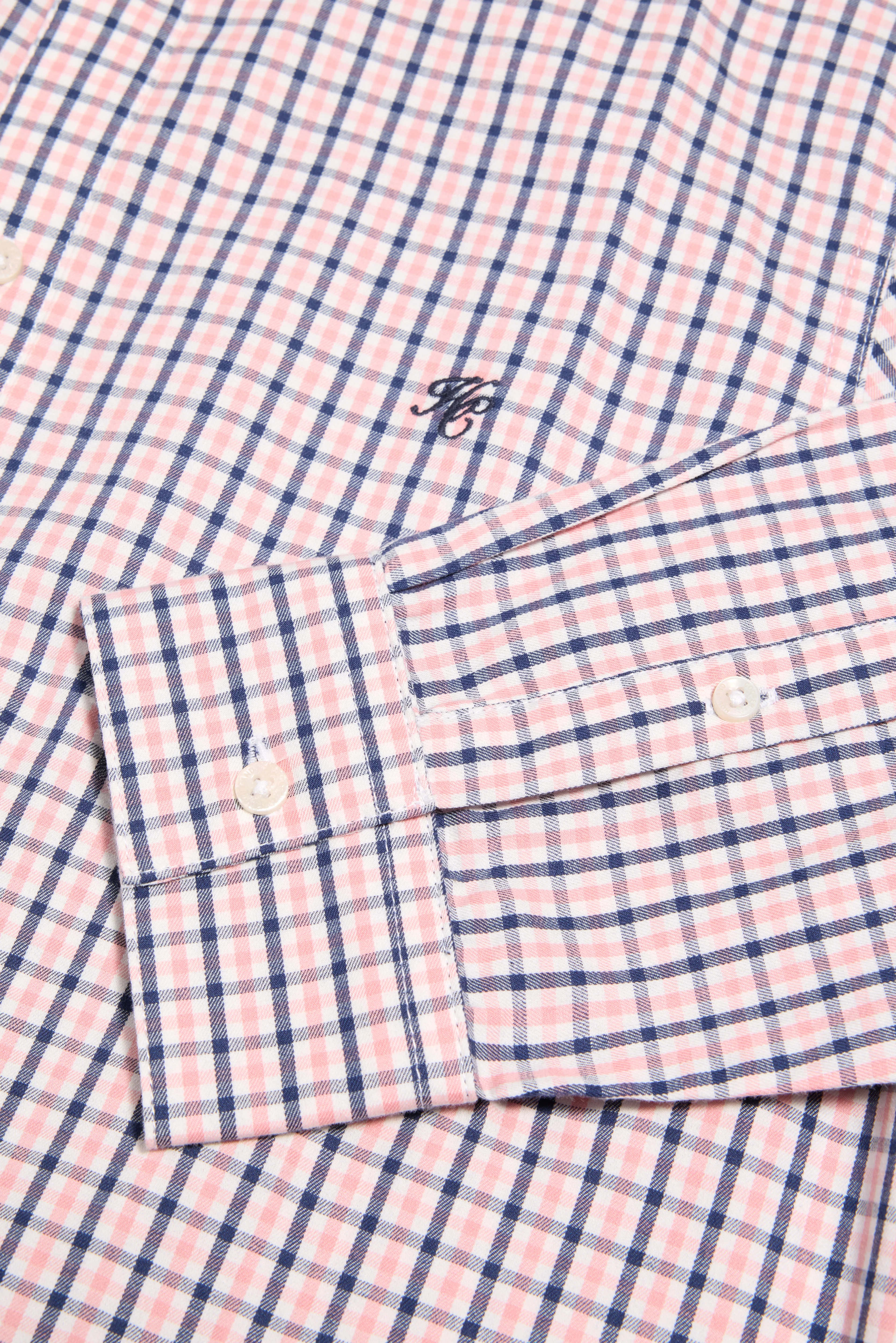 Men's Classic Woven Button Down Shirt (Cotswold Pink Check) - Image 8
