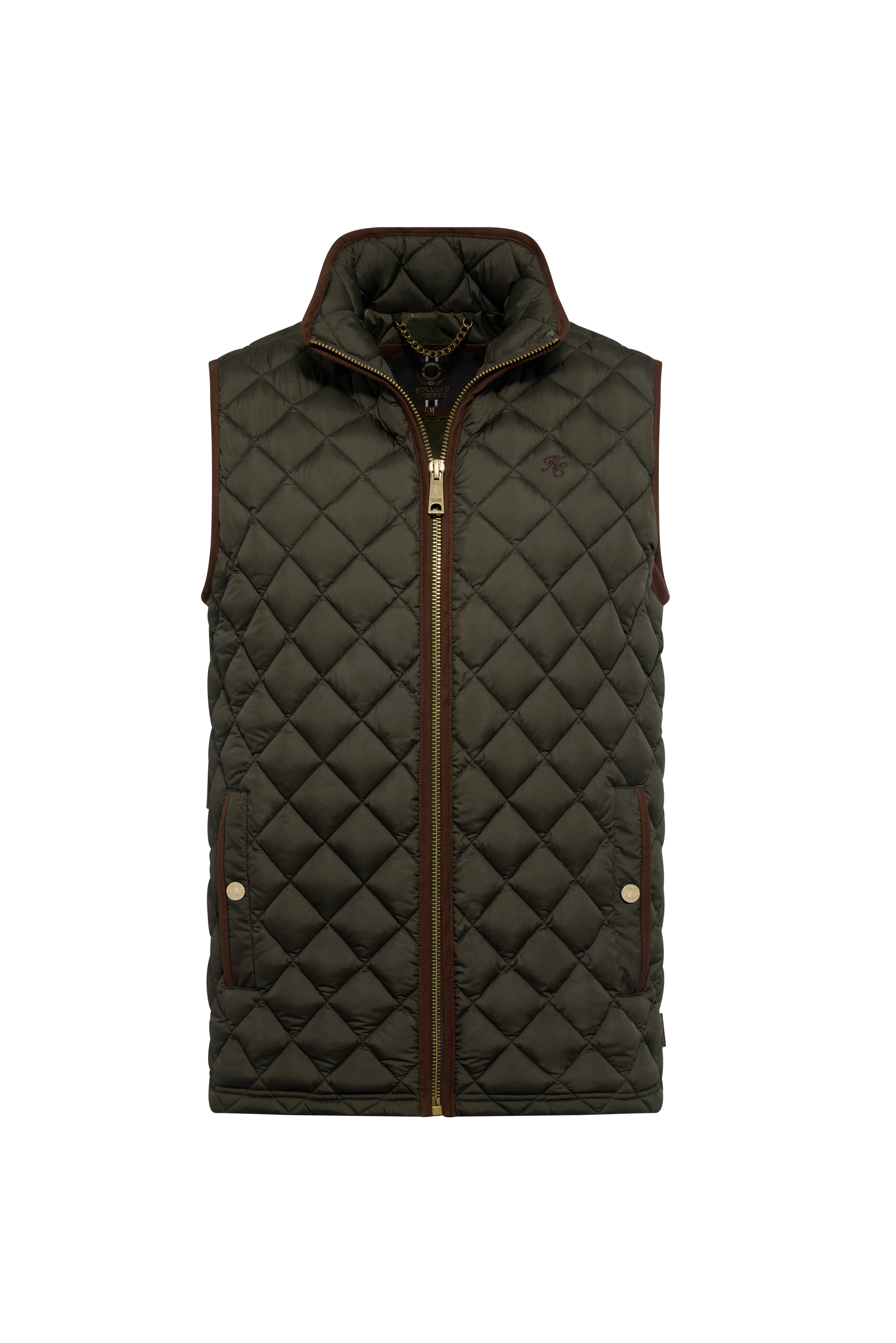 Men's Country Quilted Gilet (Khaki) - Image 4