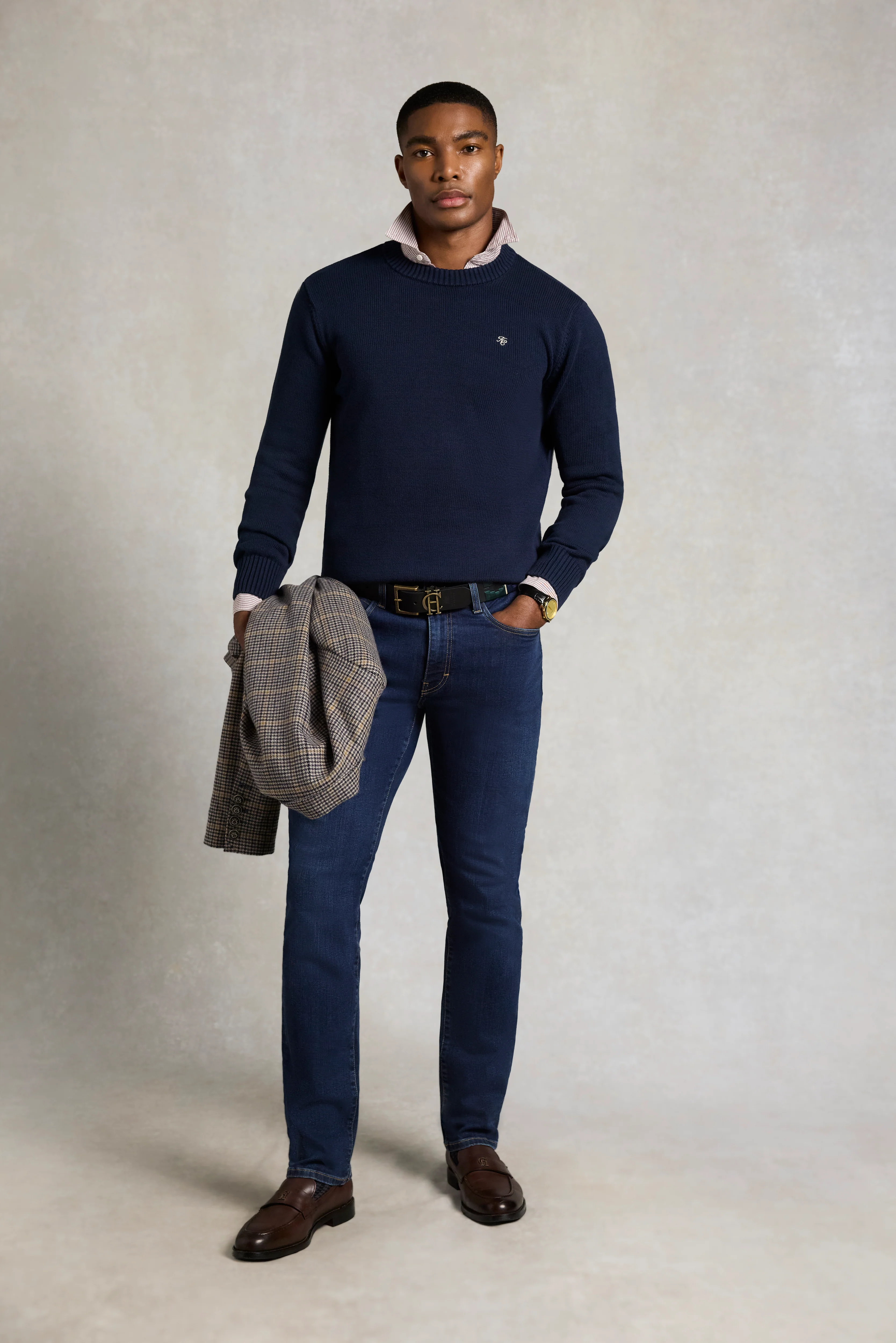 Men's Heritage Crew Neck Knit (Ink Navy) - Image 2