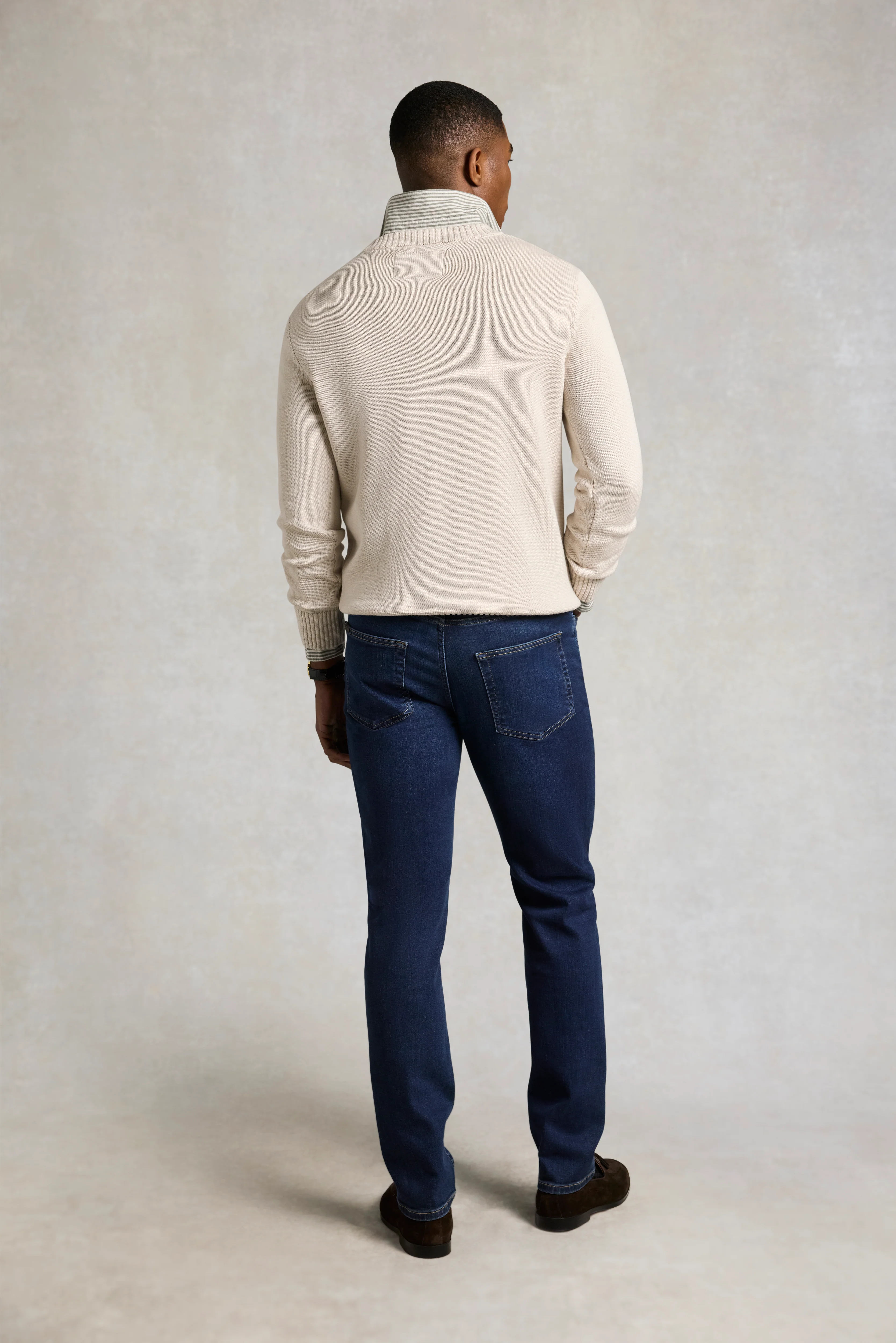Men's Heritage Crew Neck Knit (Stone) - Image 4