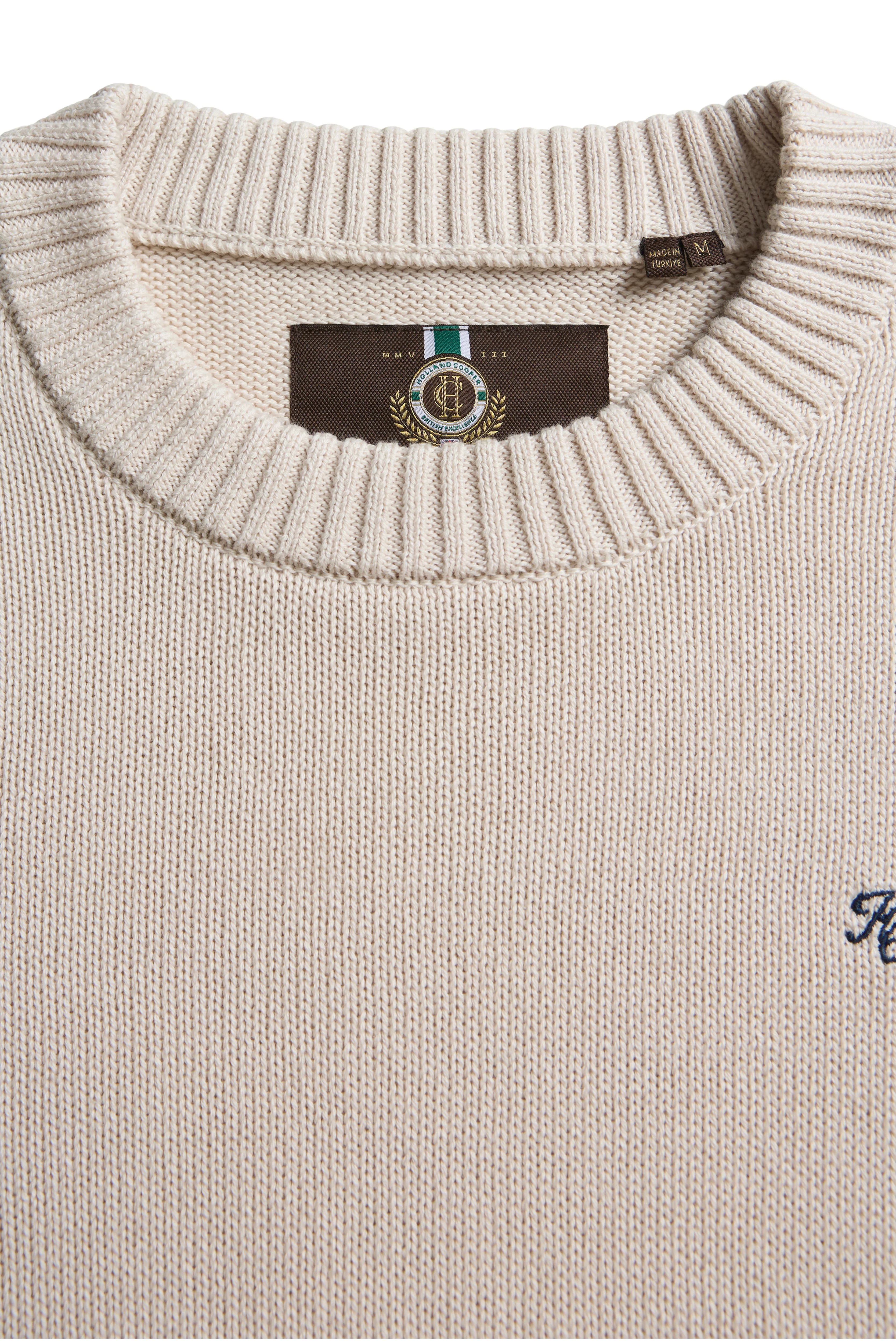 Men's Heritage Crew Neck Knit (Stone) - Image 6