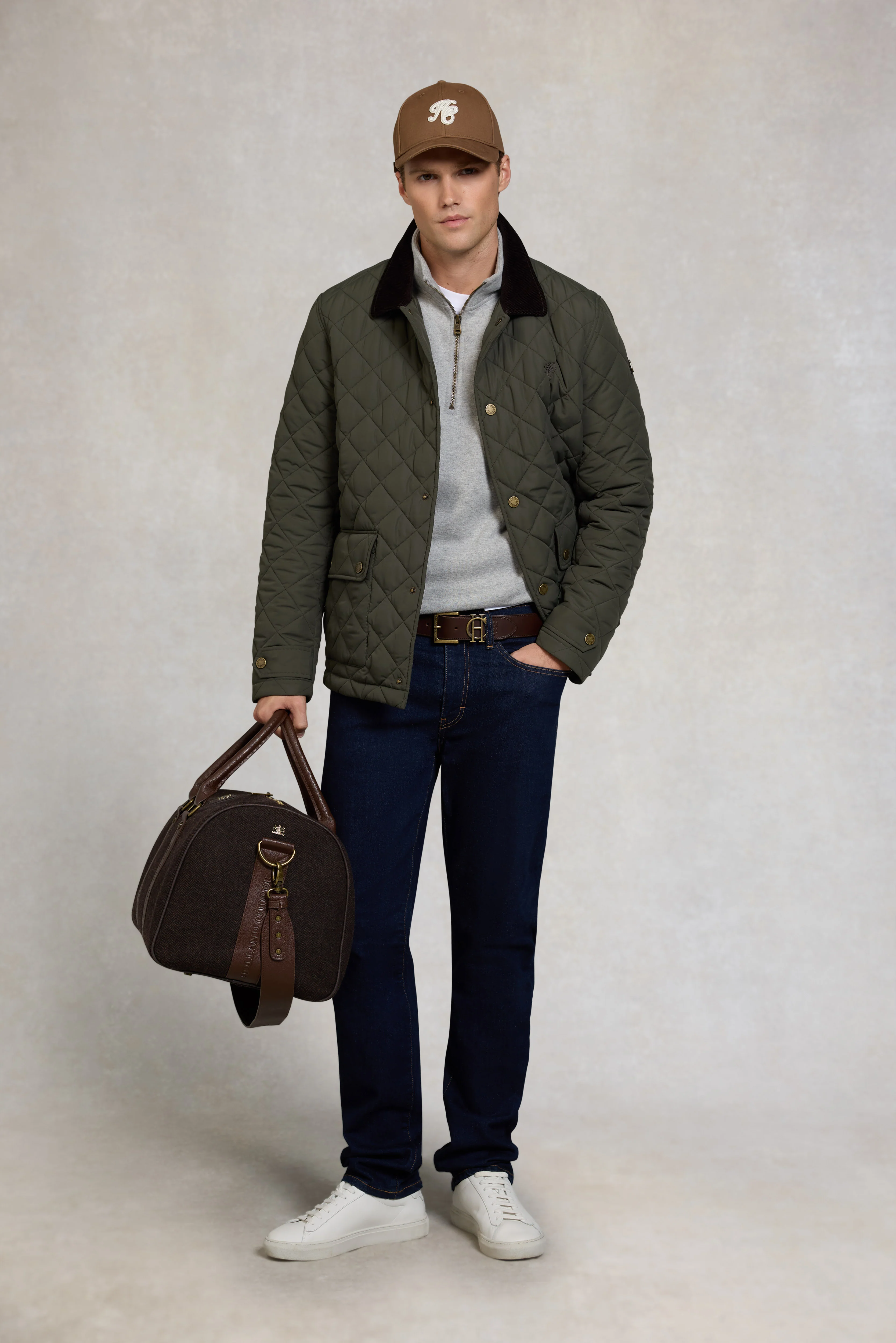 Men's Quilted Liner Jacket (Army Khaki) - Image 3