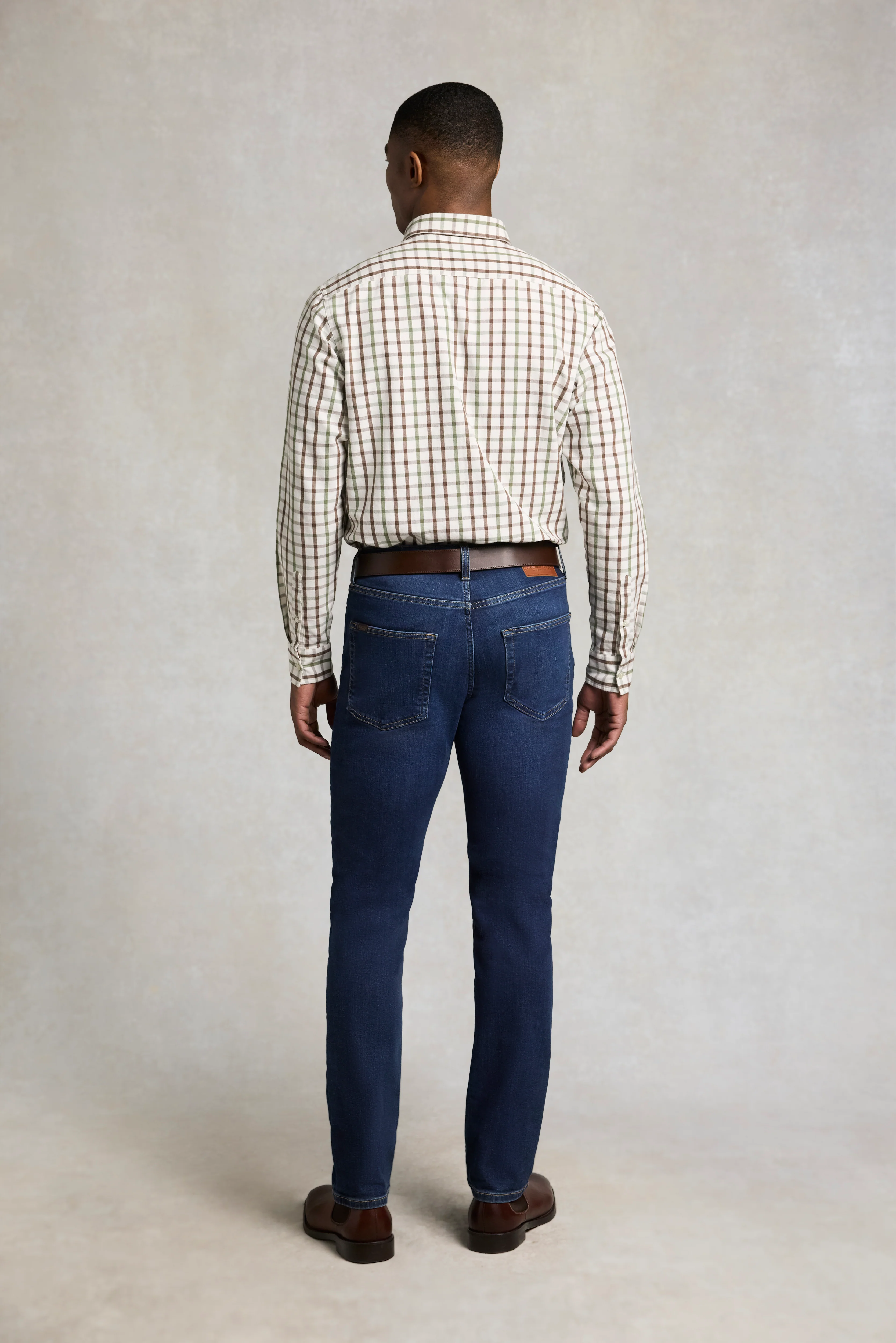 Men's Relaxed Fit Button Down Shirt (Bourton Green Check) - Image 3