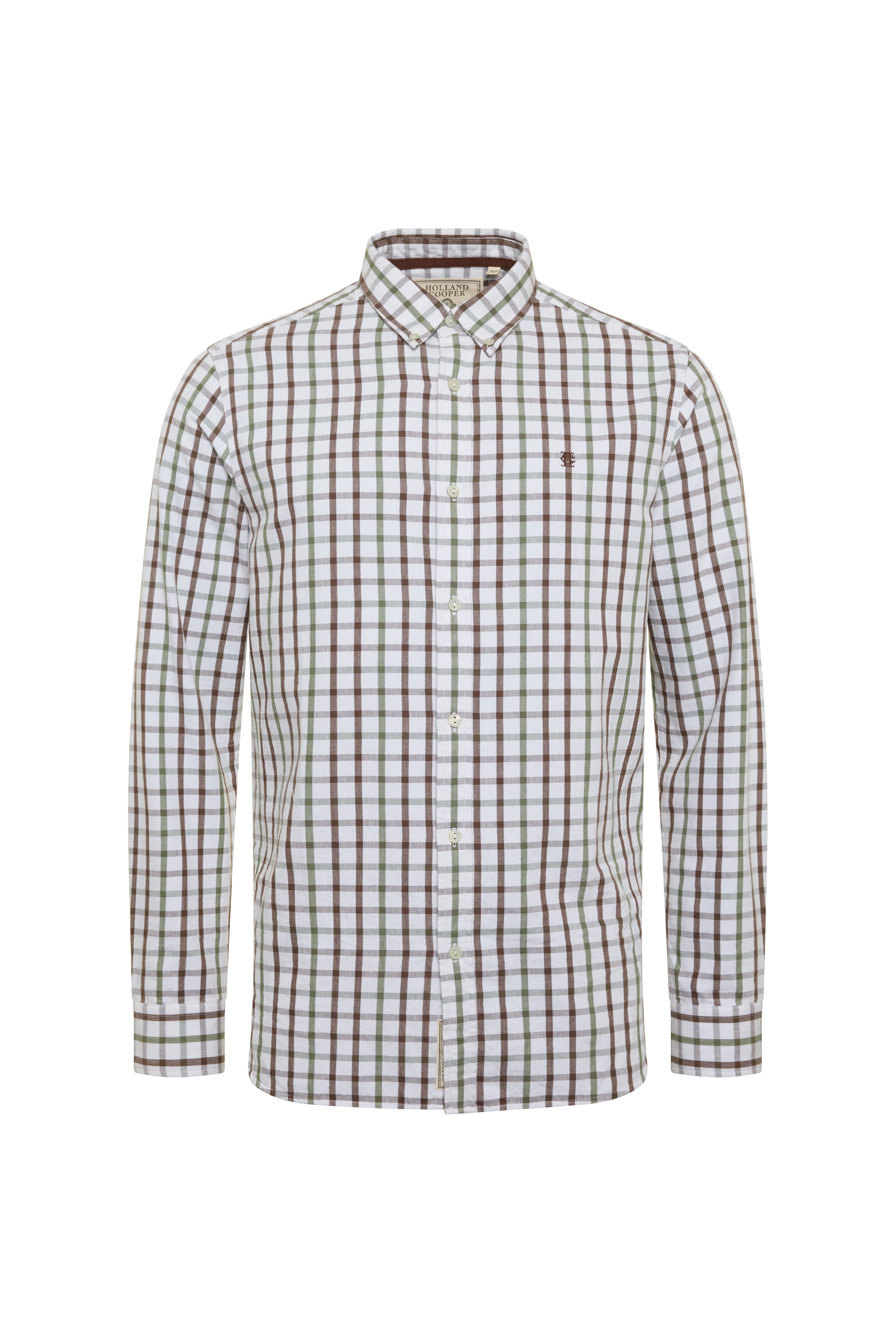 Men's Relaxed Fit Button Down Shirt (Bourton Green Check) - Image 6