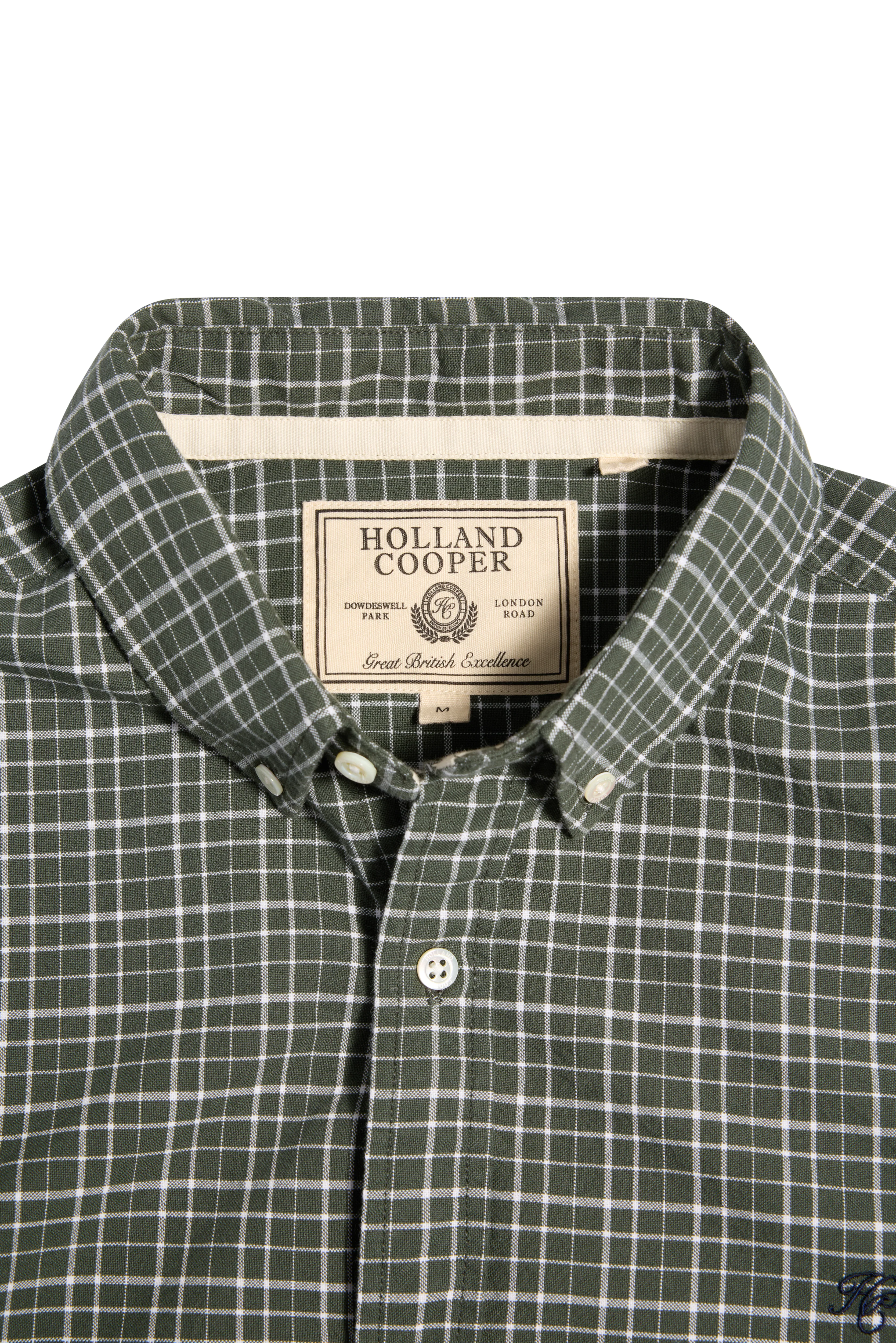 Men's Tailored Fit Button Down Shirt (Henridge Emerald) - Image 6