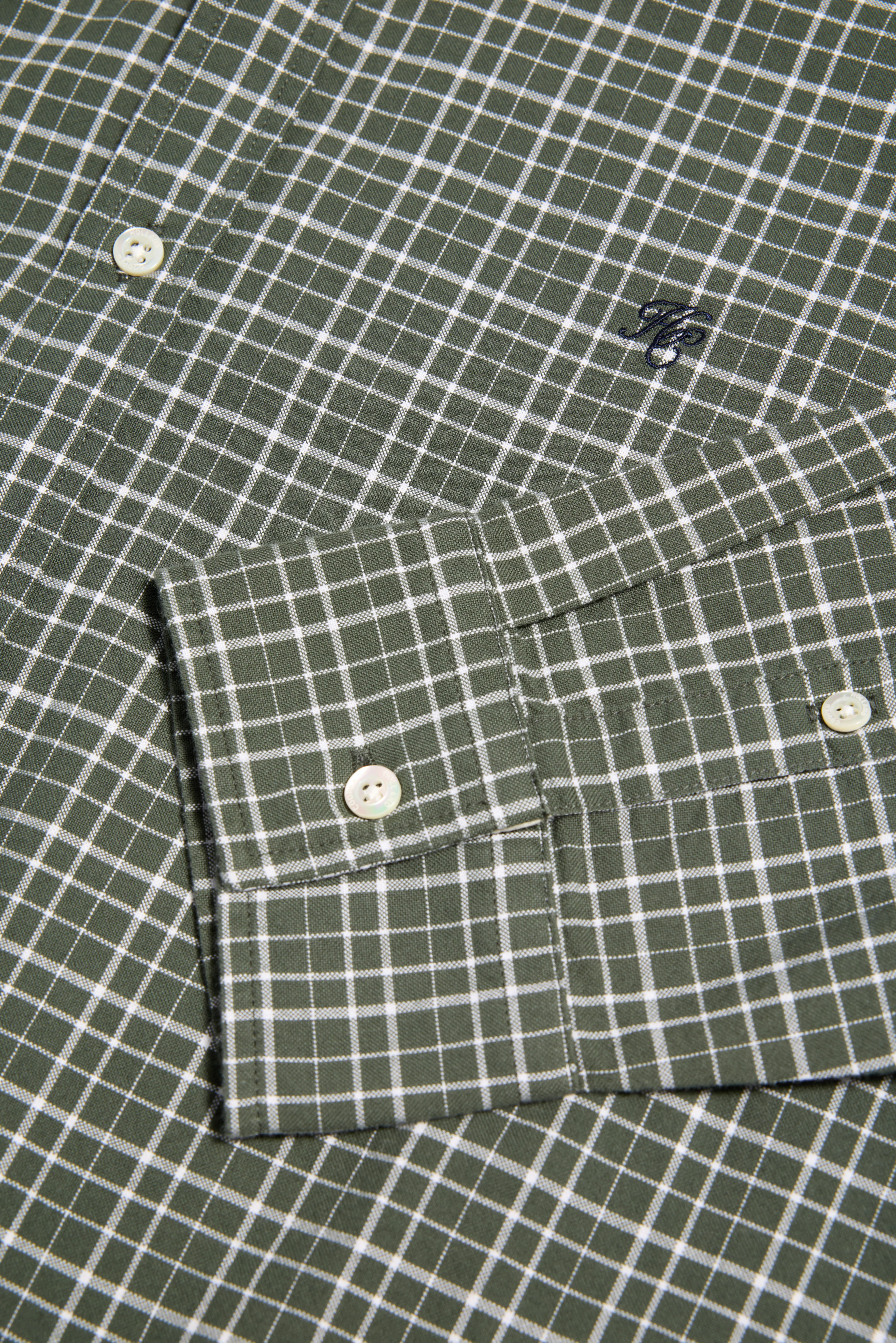 Men's Tailored Fit Button Down Shirt (Henridge Emerald) - Image 7