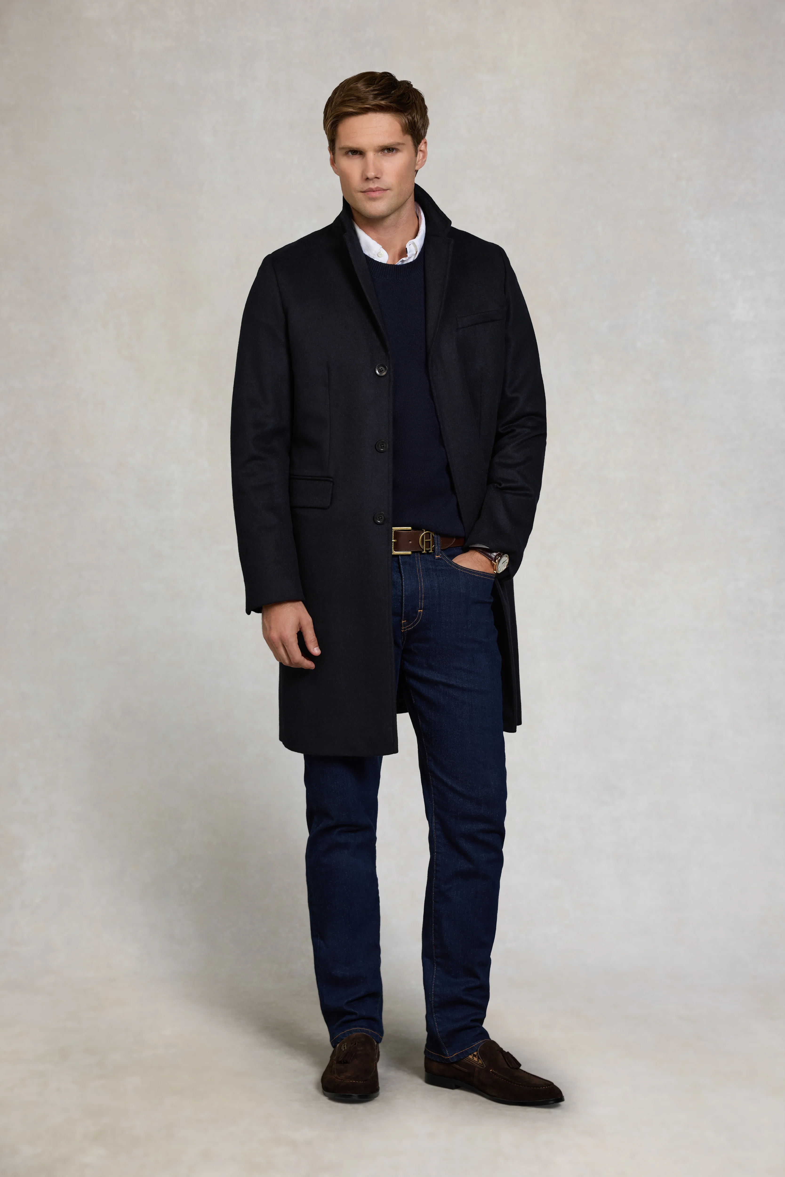 Byron Crew Neck Knit (Navy) - Image 3