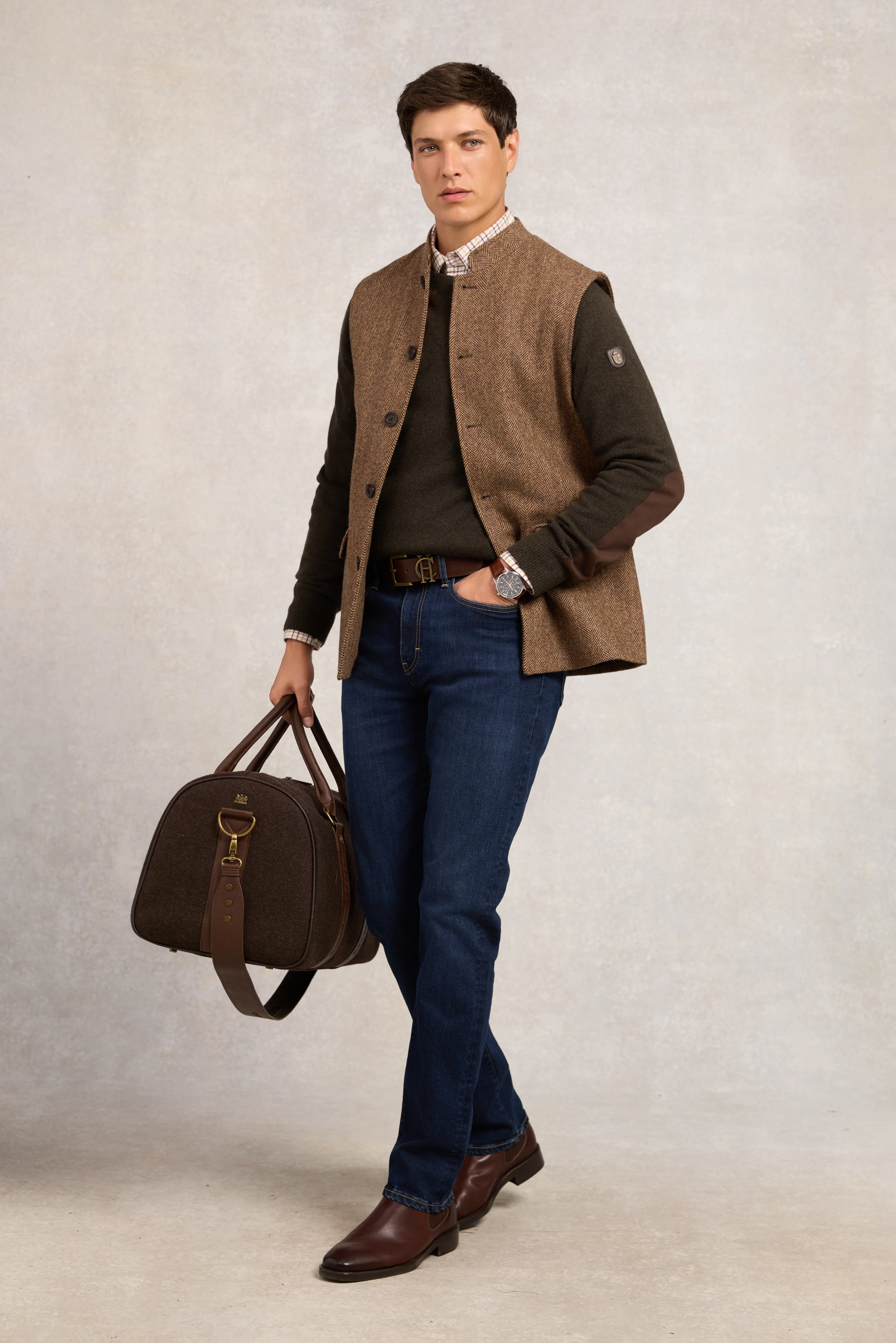 Country Crew Neck Knit (Moss) - Image 3