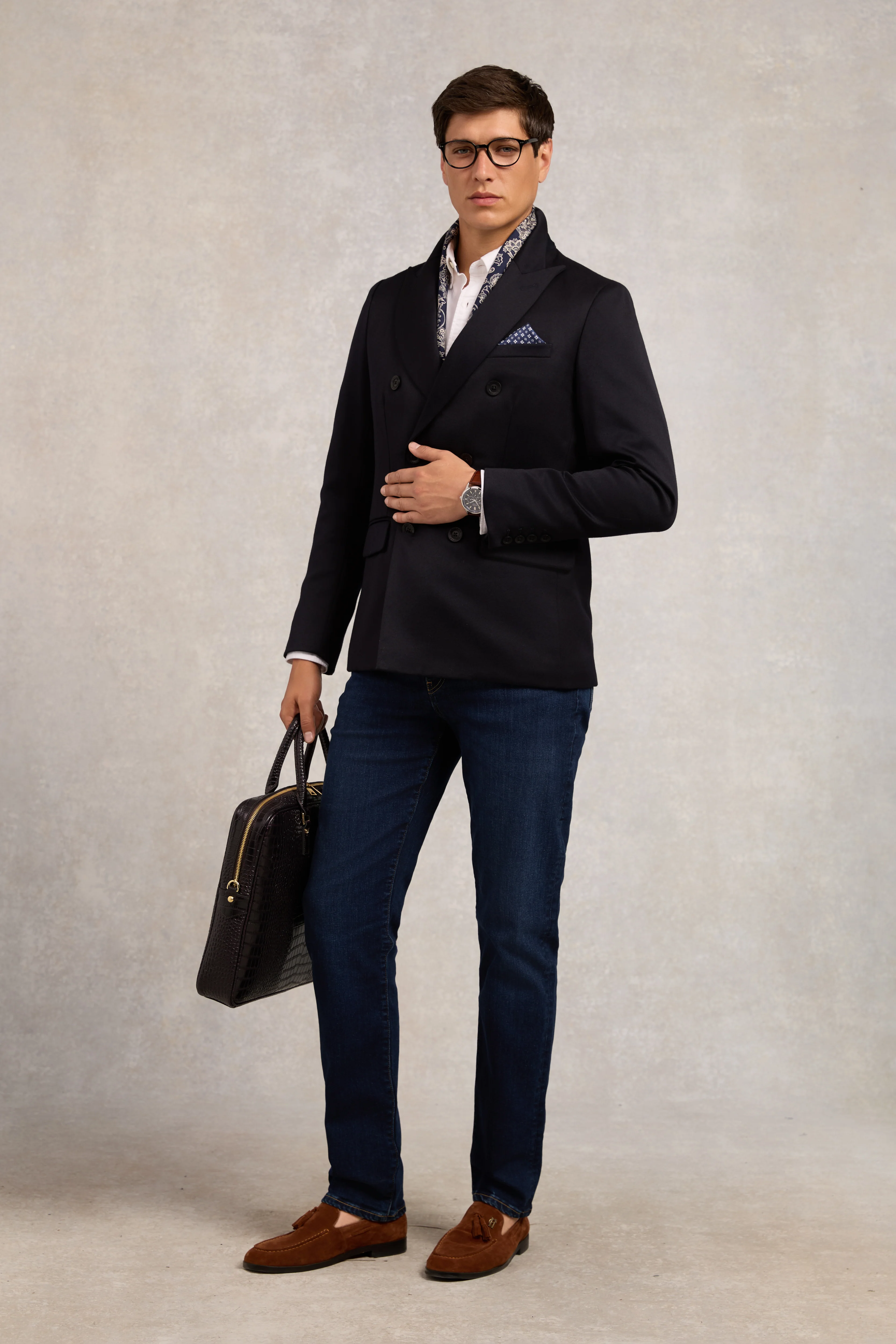 The Double Breasted Blazer (Navy Barathea) - Image 6