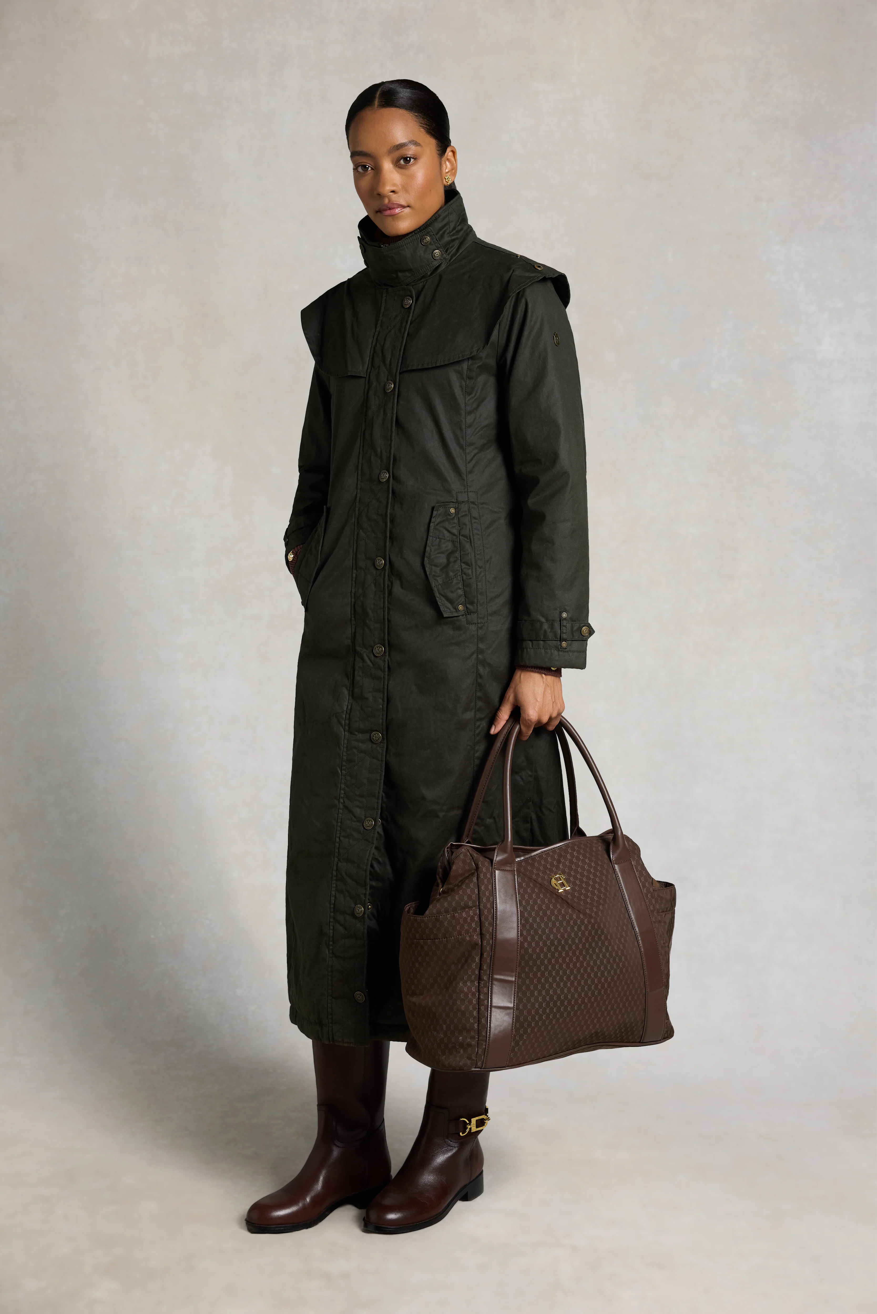 Merissa Wax Stockman Coat (Dark Olive) - Image 2