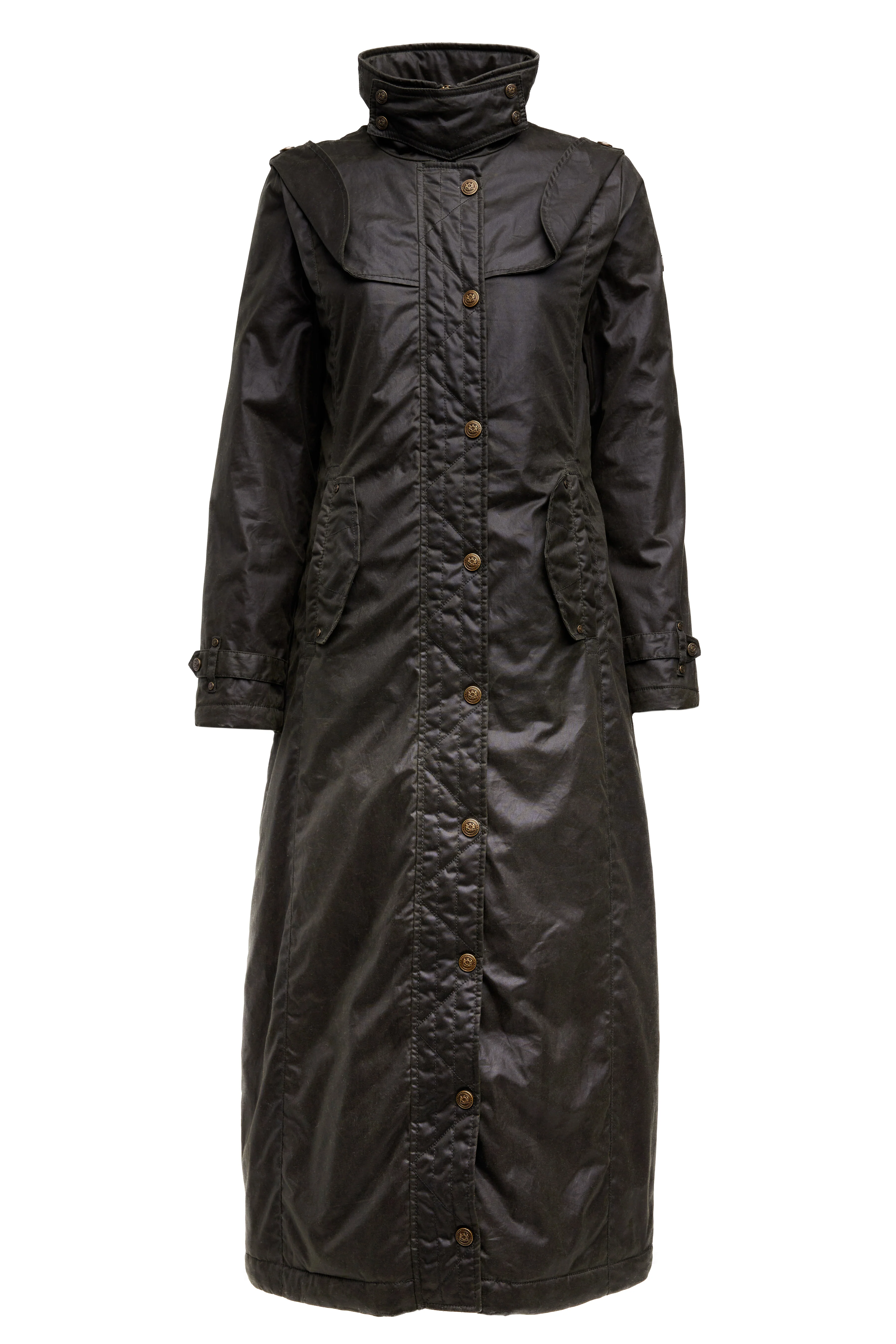 Merissa Wax Stockman Coat (Dark Olive) - Image 6