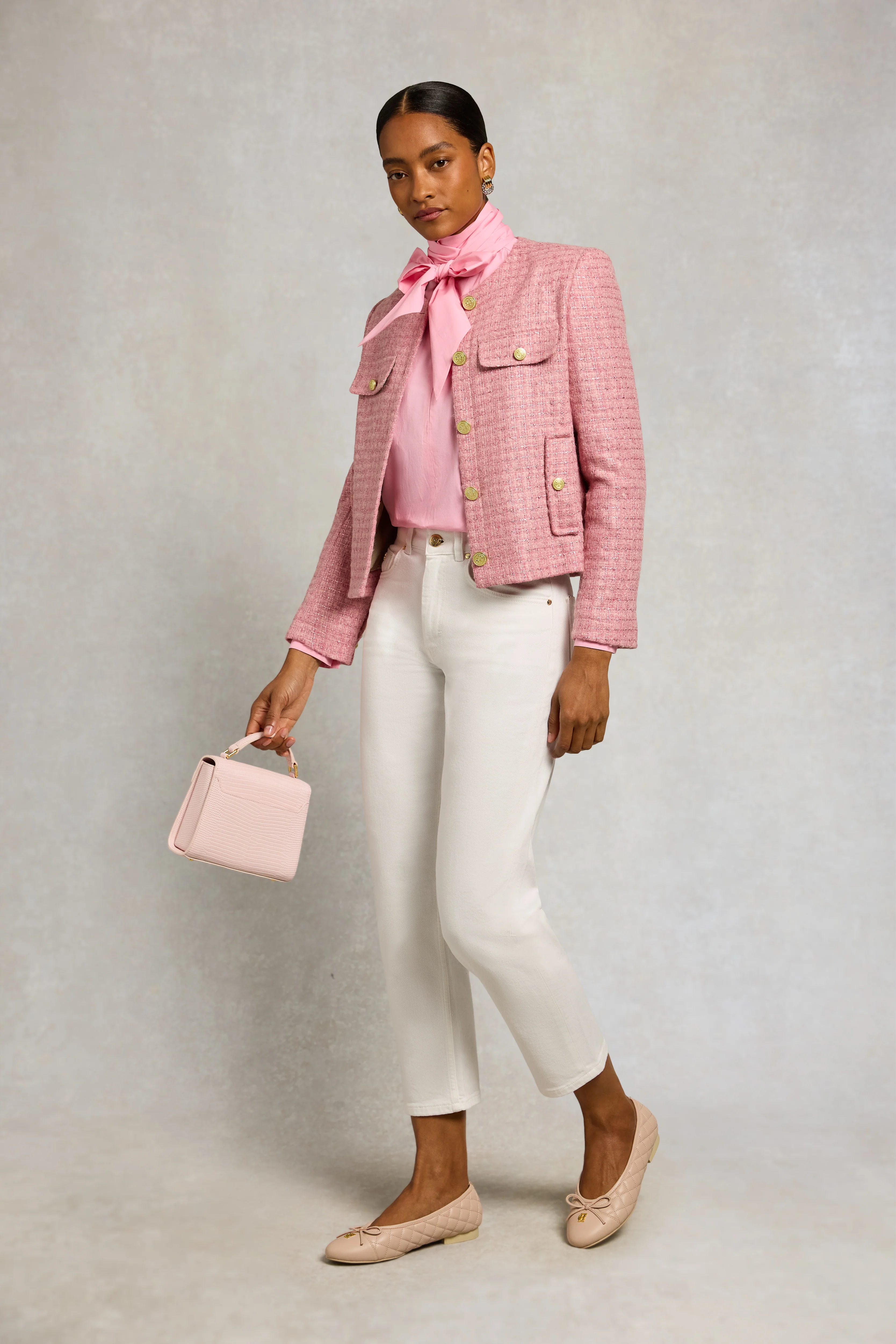 Mid Rise Straight Cropped Jean (White) - Image 4