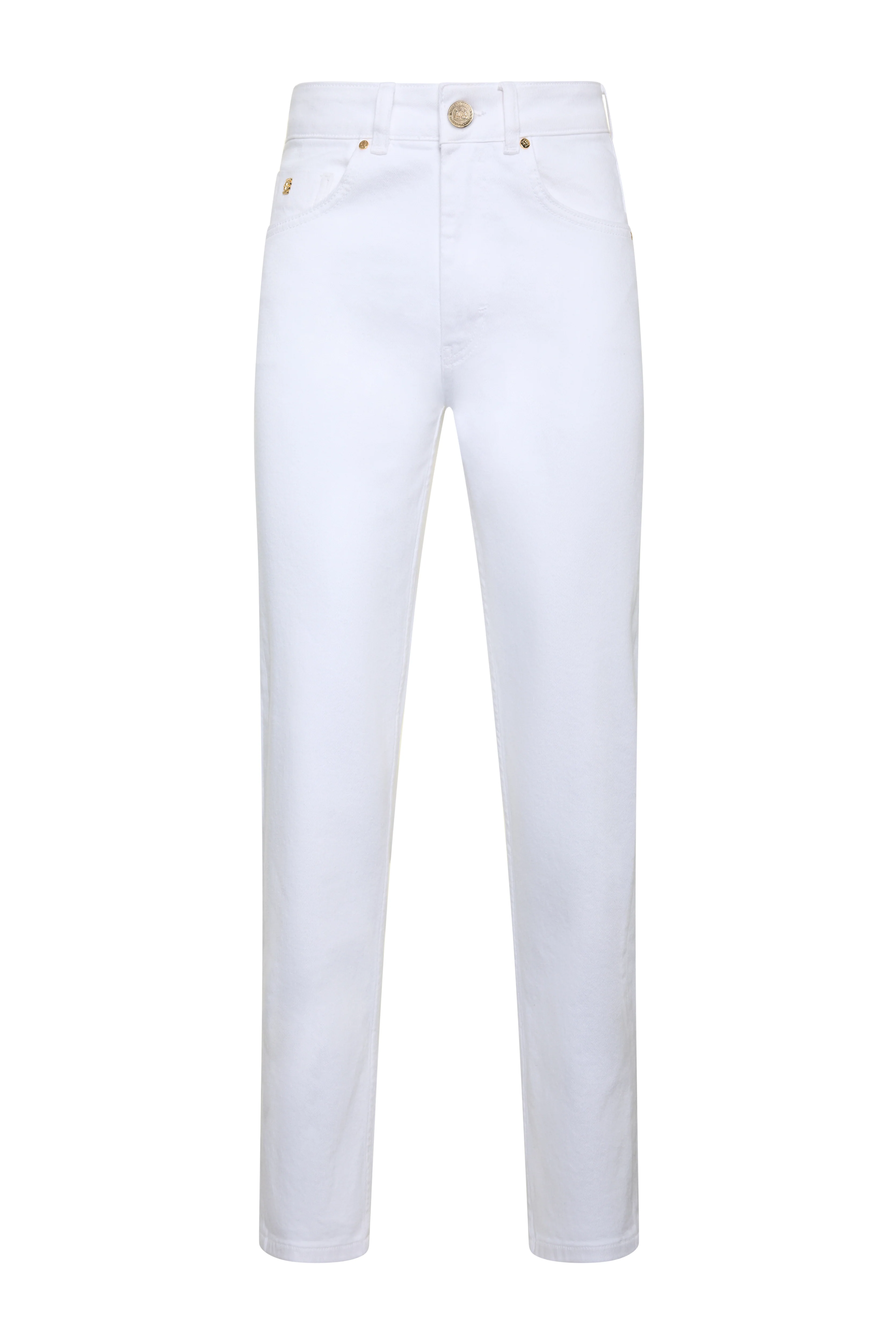 Mid Rise Straight Cropped Jean (White) - Image 6