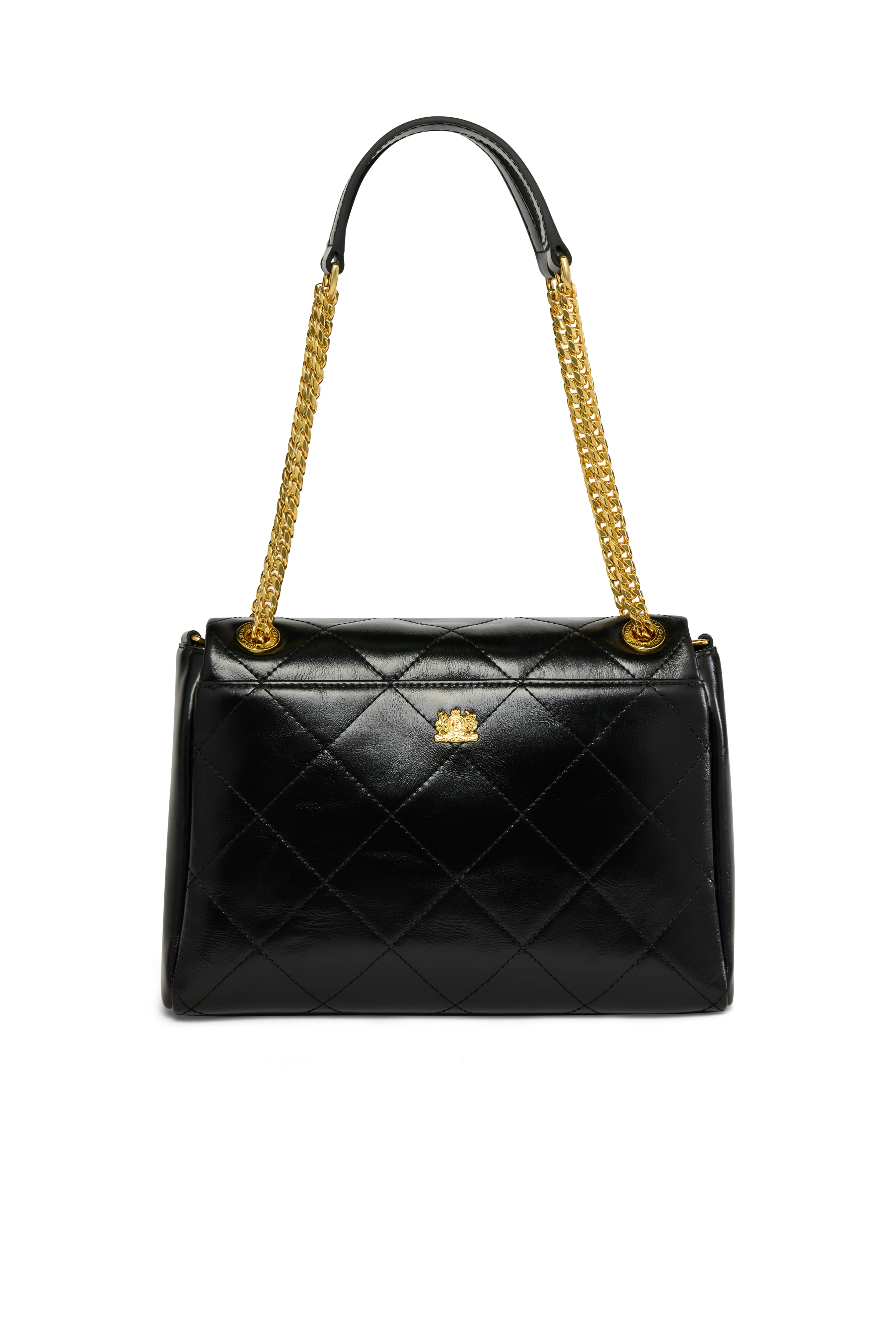 Milan Midi Shoulder Bag (Black Leather) - Image 7