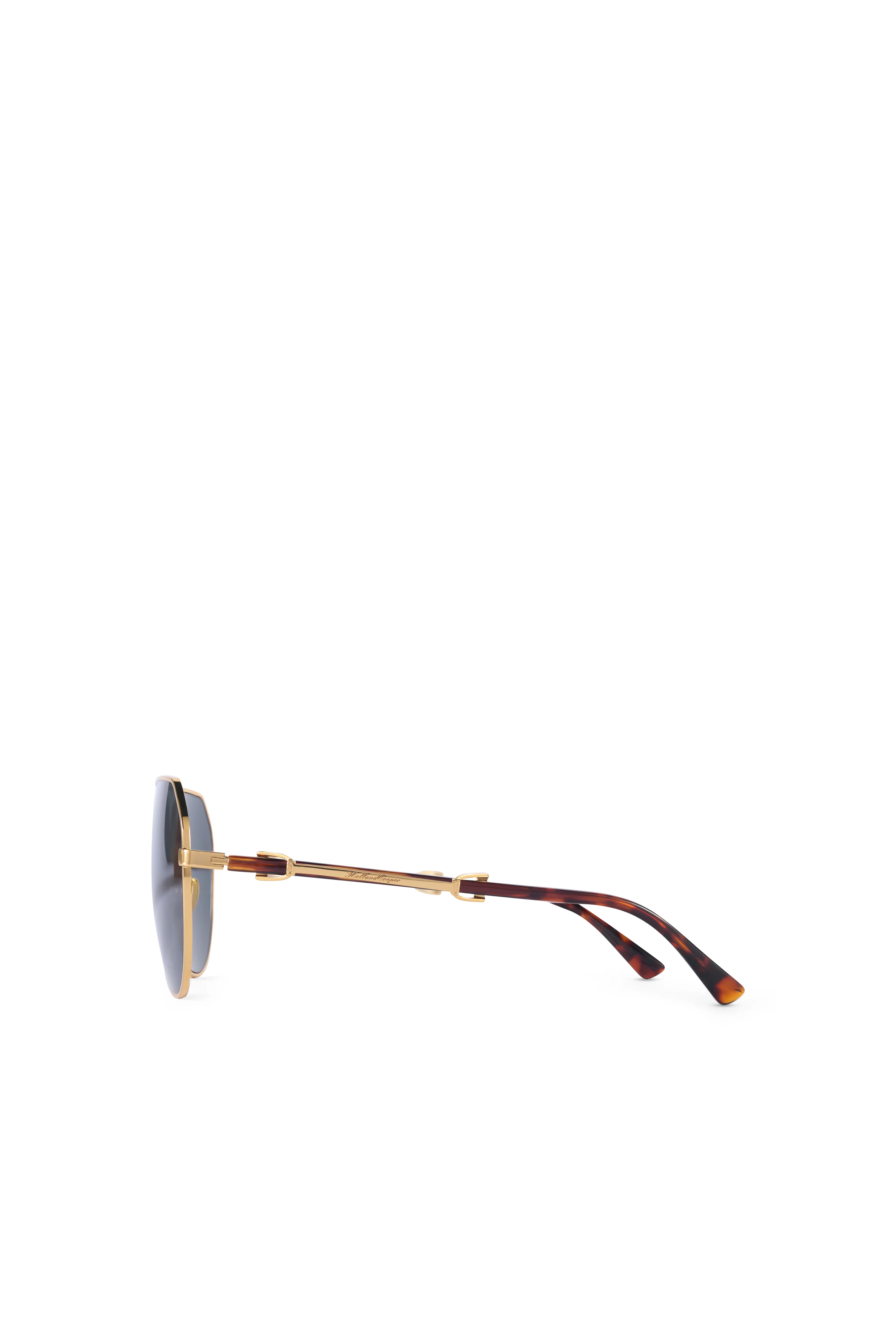 Milano Aviator Sunglasses (Gold) - Image 7