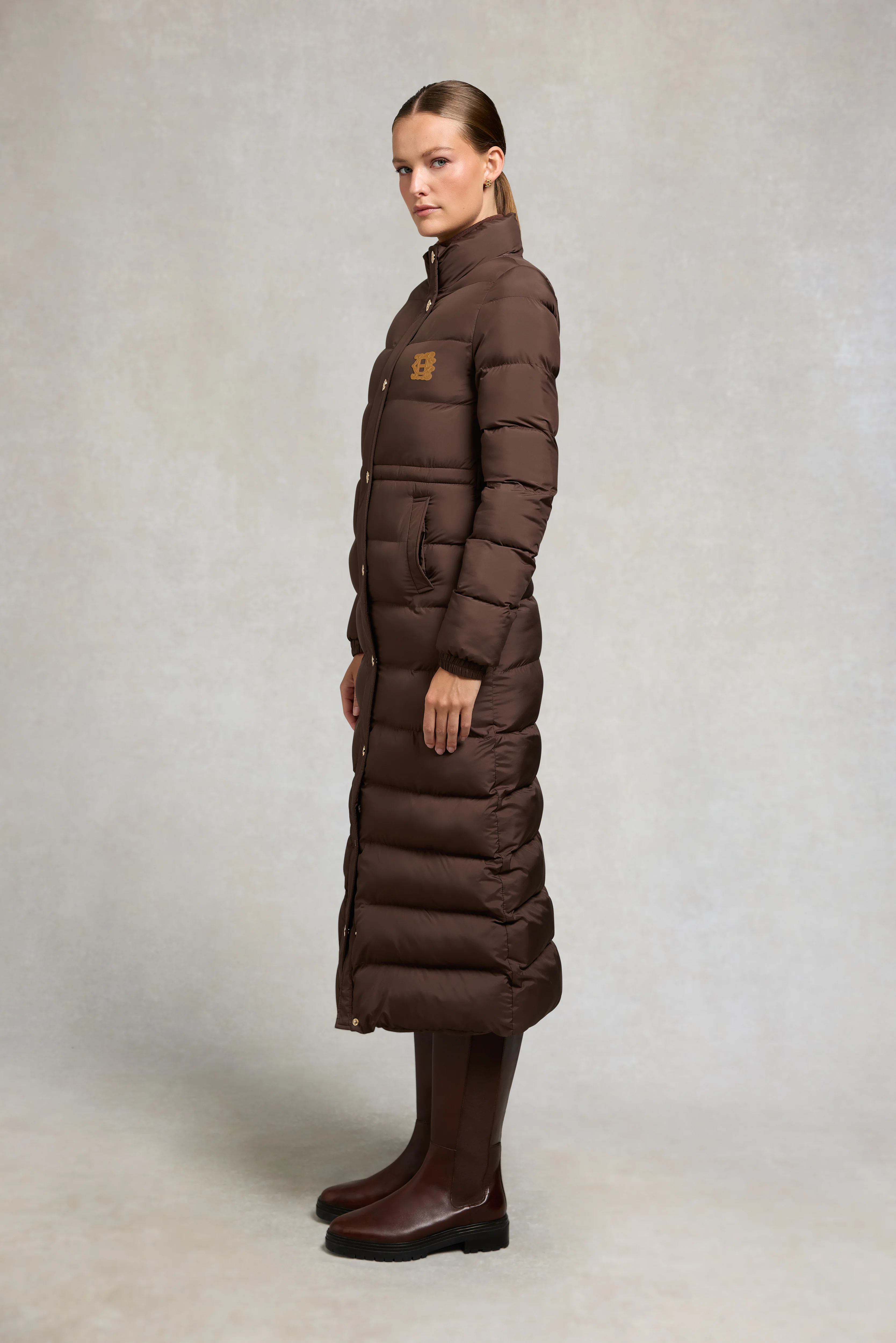 Milton Longline Coat (Chocolate) - Image 4