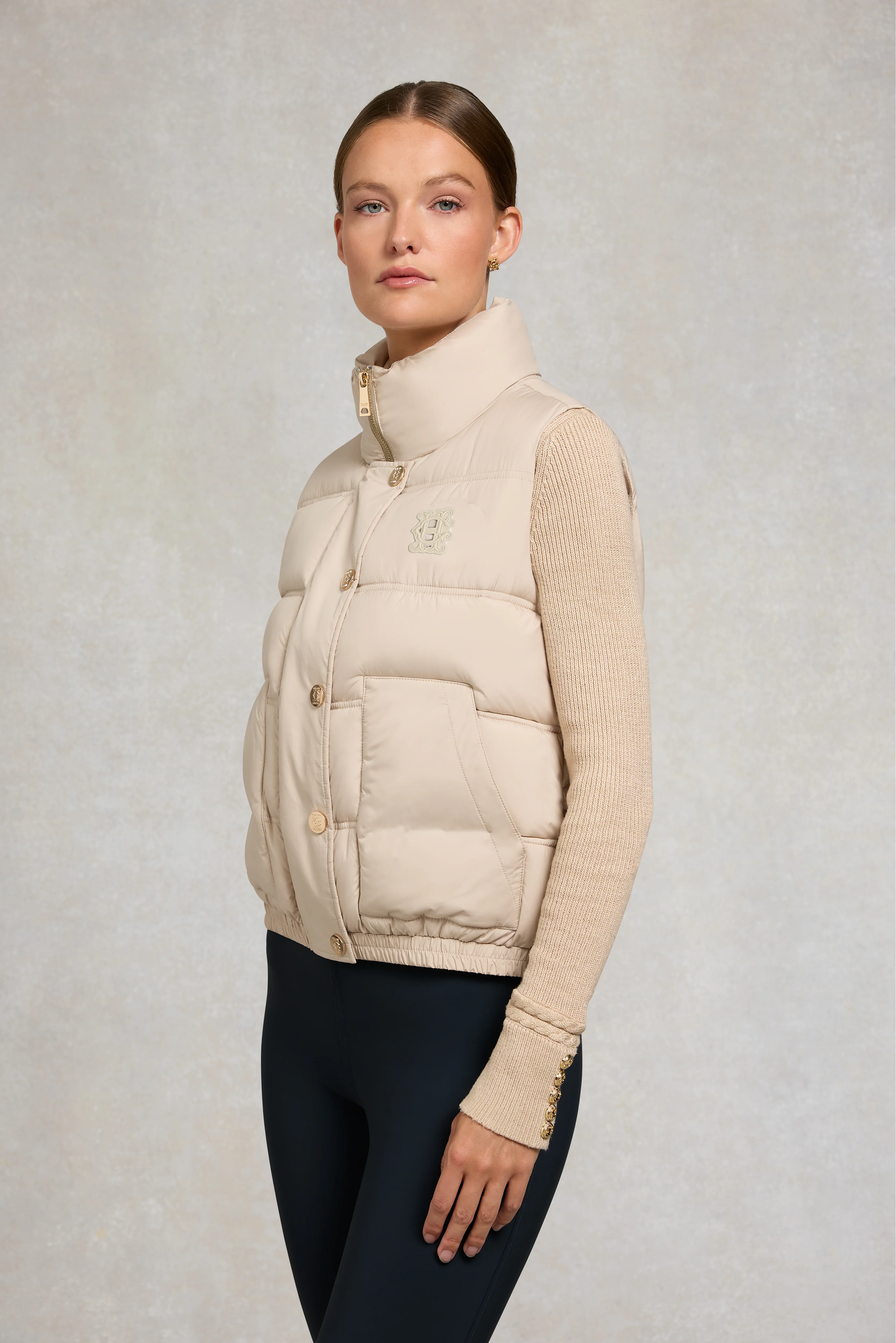 Milton Padded Gilet (Putty) - Image 3