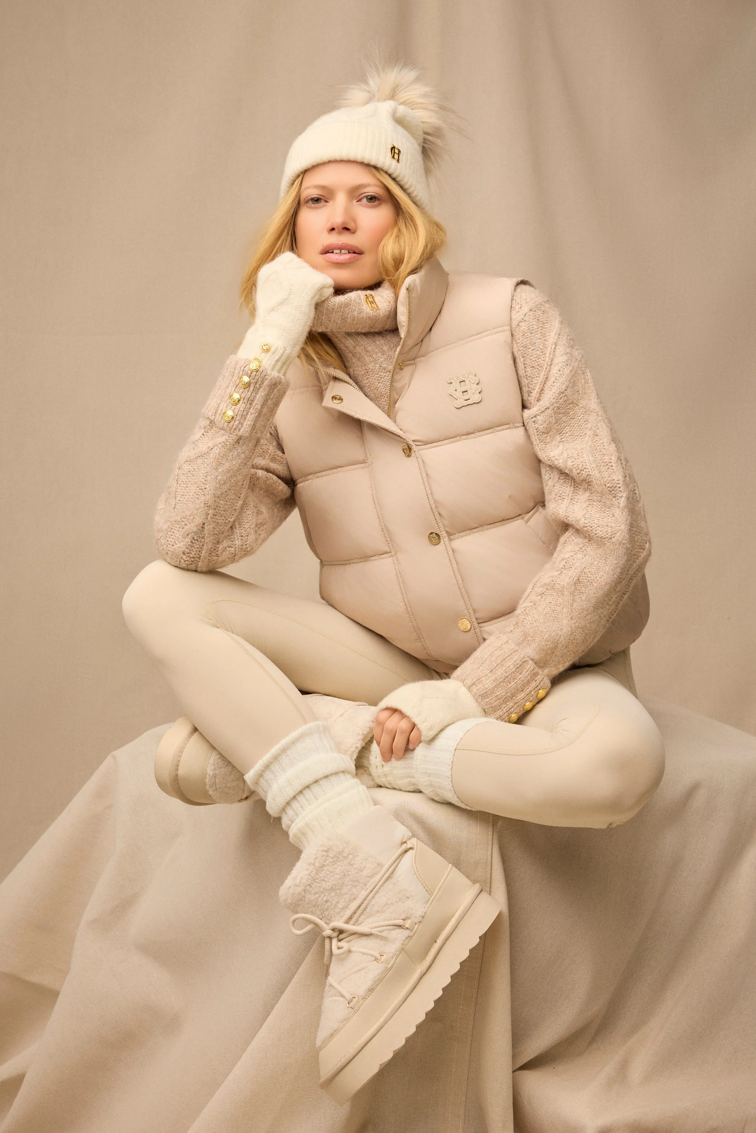 Milton Padded Gilet (Putty) - Image 6