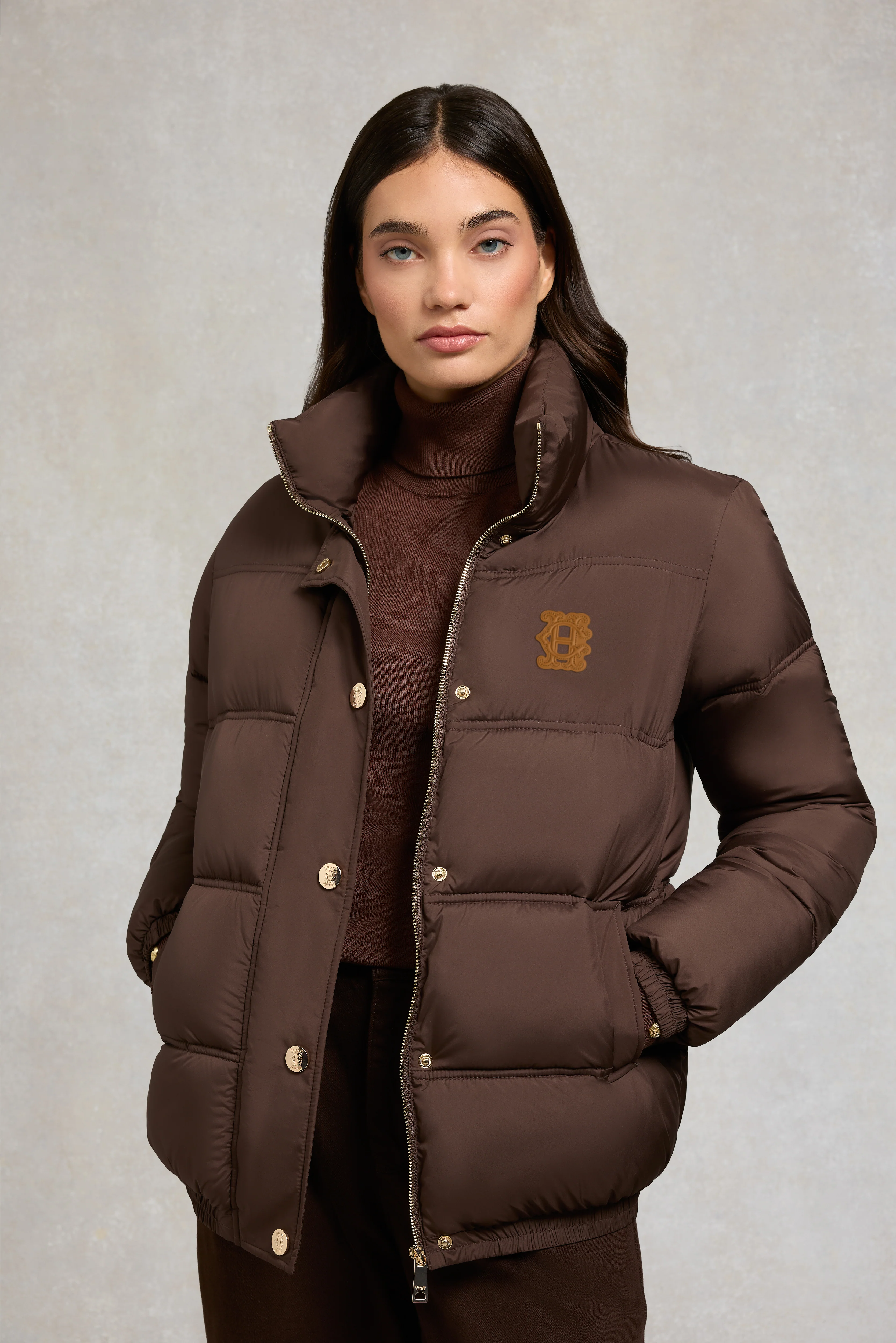Milton Padded Jacket (Chocolate) - Image 2