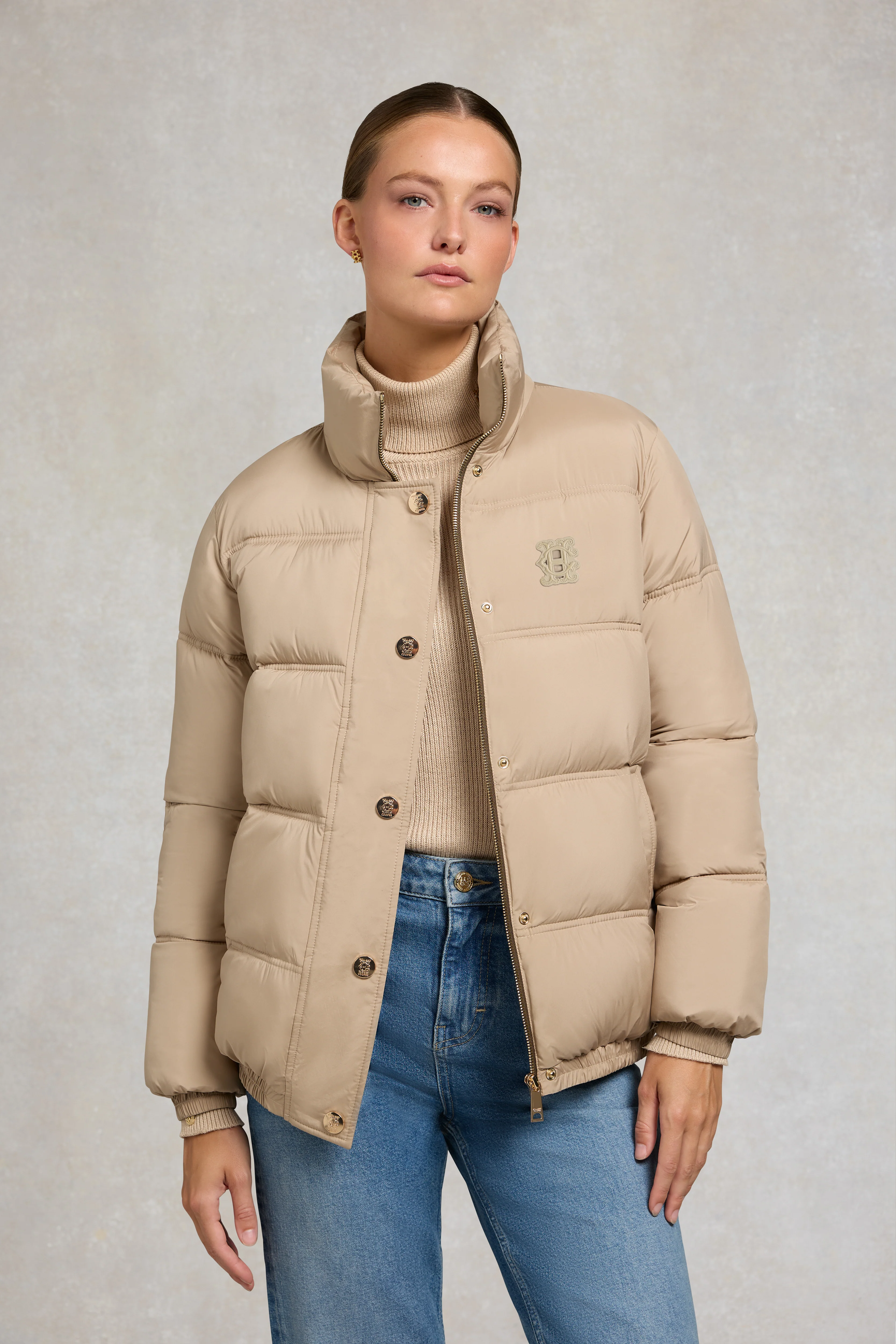 Milton Padded Jacket (Taupe) - Image 2