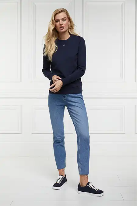Monogram Crew Neck Sweat (Ink Navy) - Image 5