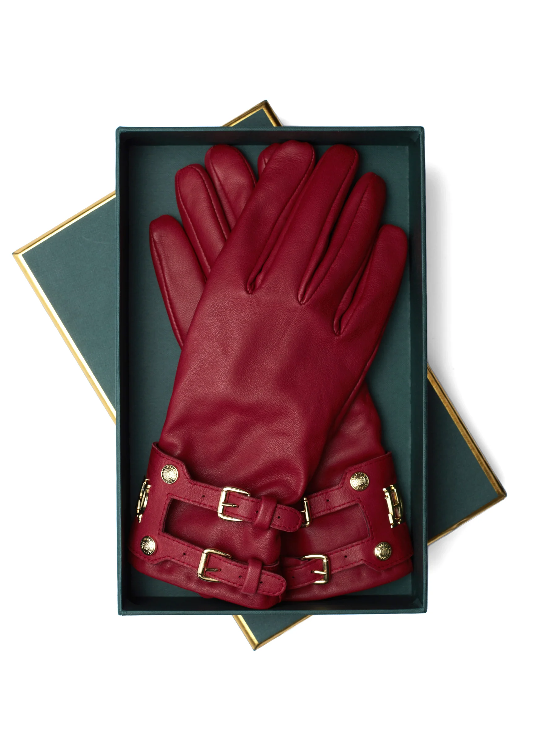 Monogram Leather Gloves (Mulberry) - Image 4