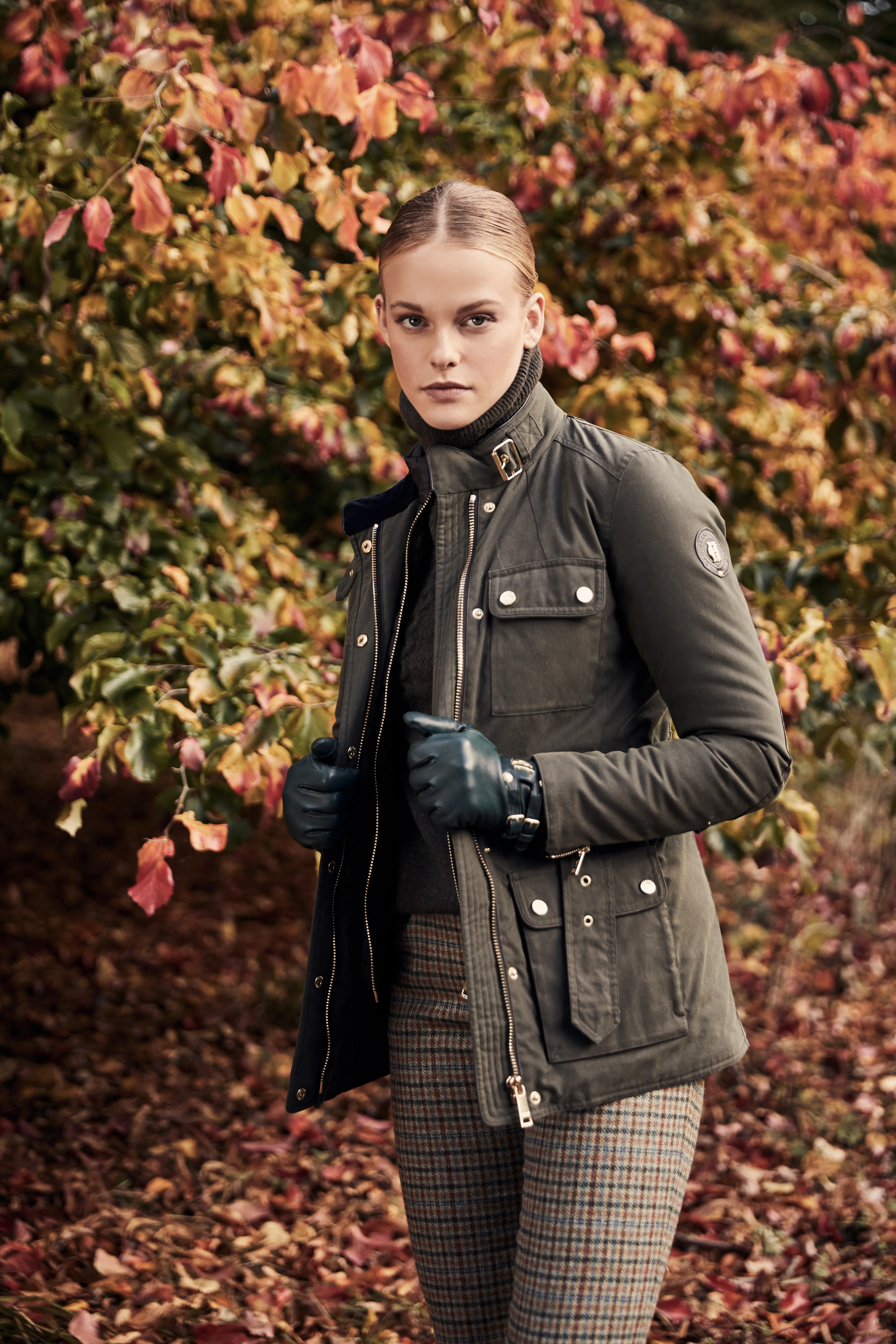 Monogram Leather Gloves (Racing Green) - Image 3