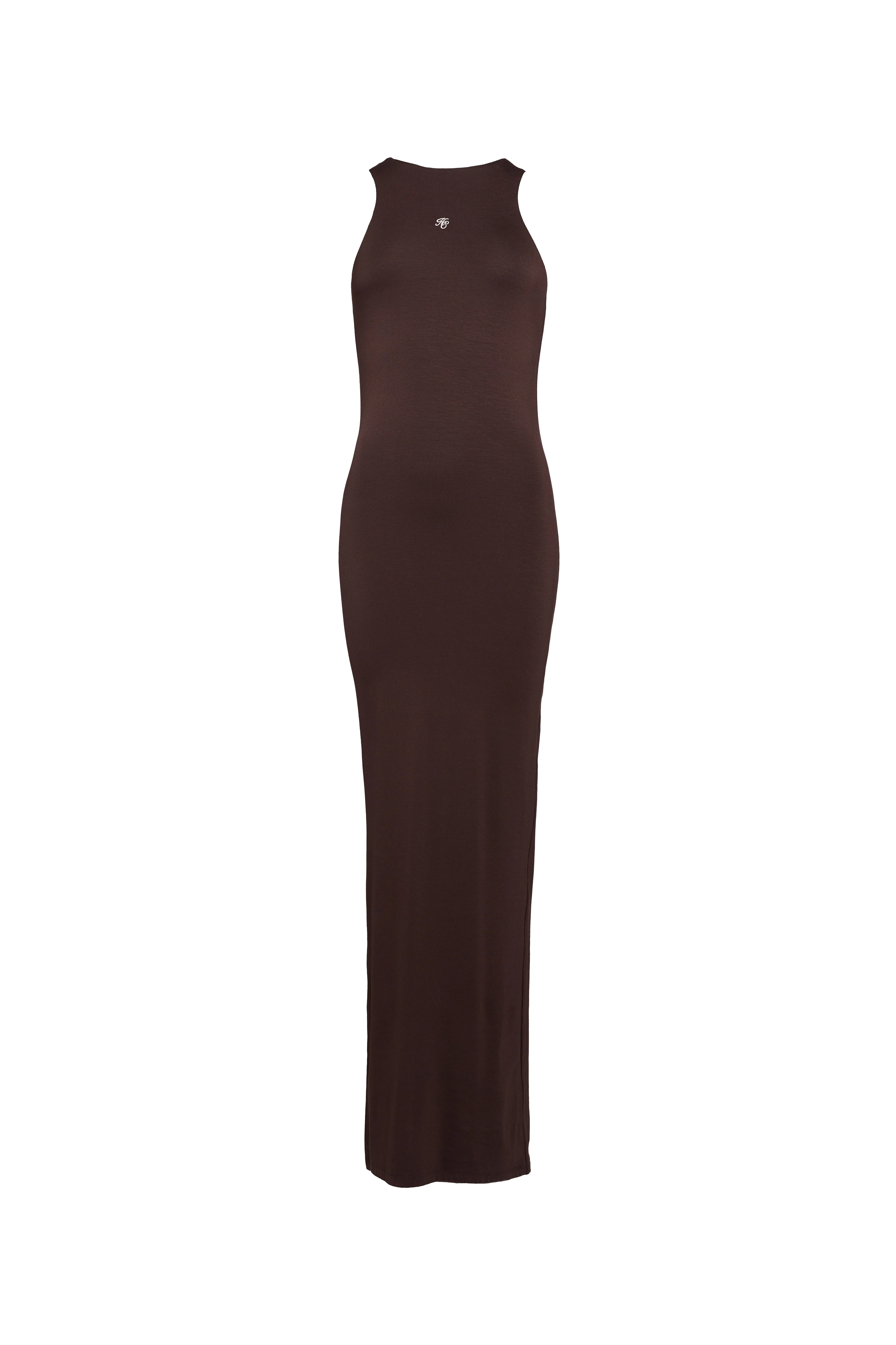 Monogram Maxi Dress (Chocolate) - Image 6