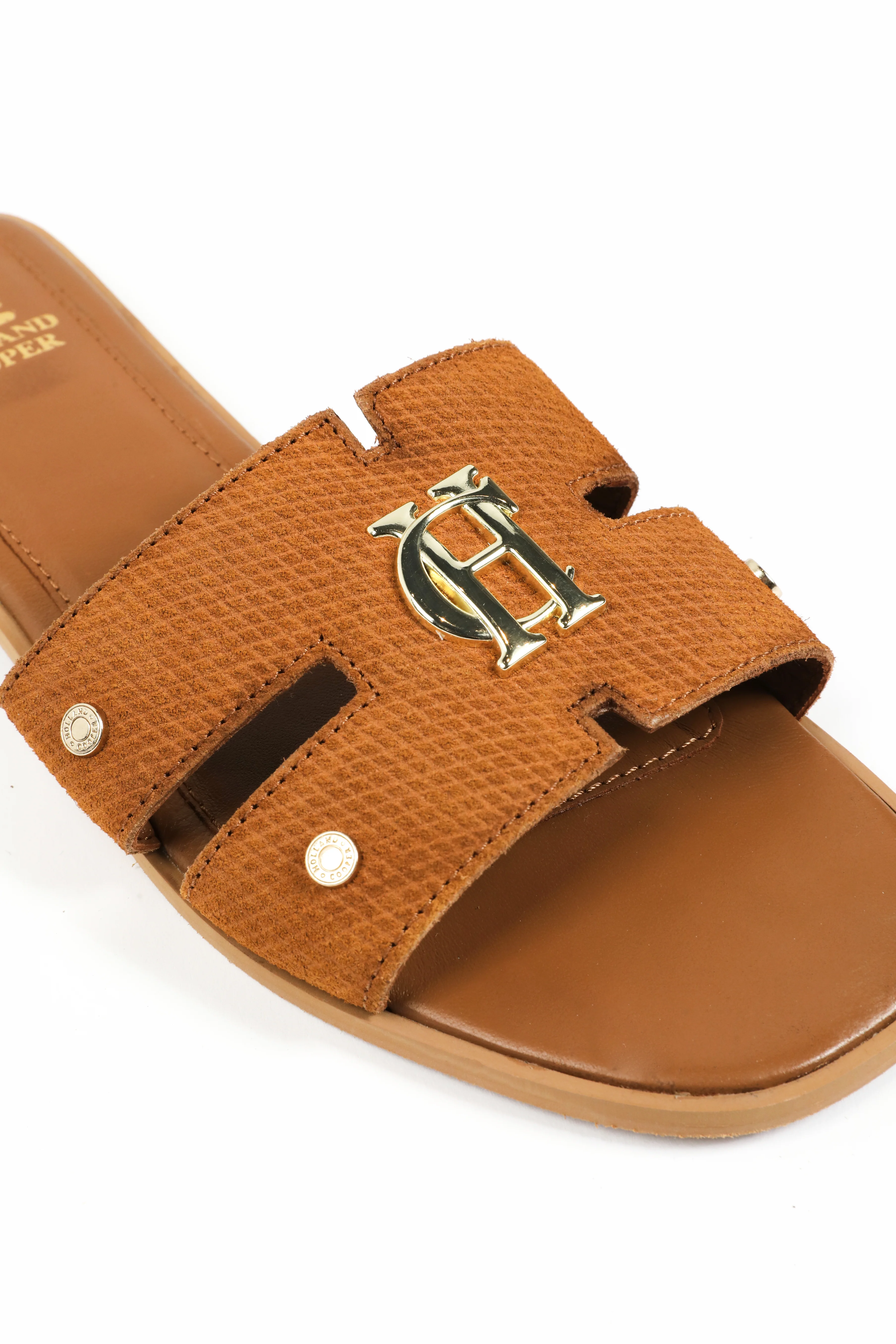 Monogram Slides (Tan Suede) - Image 4