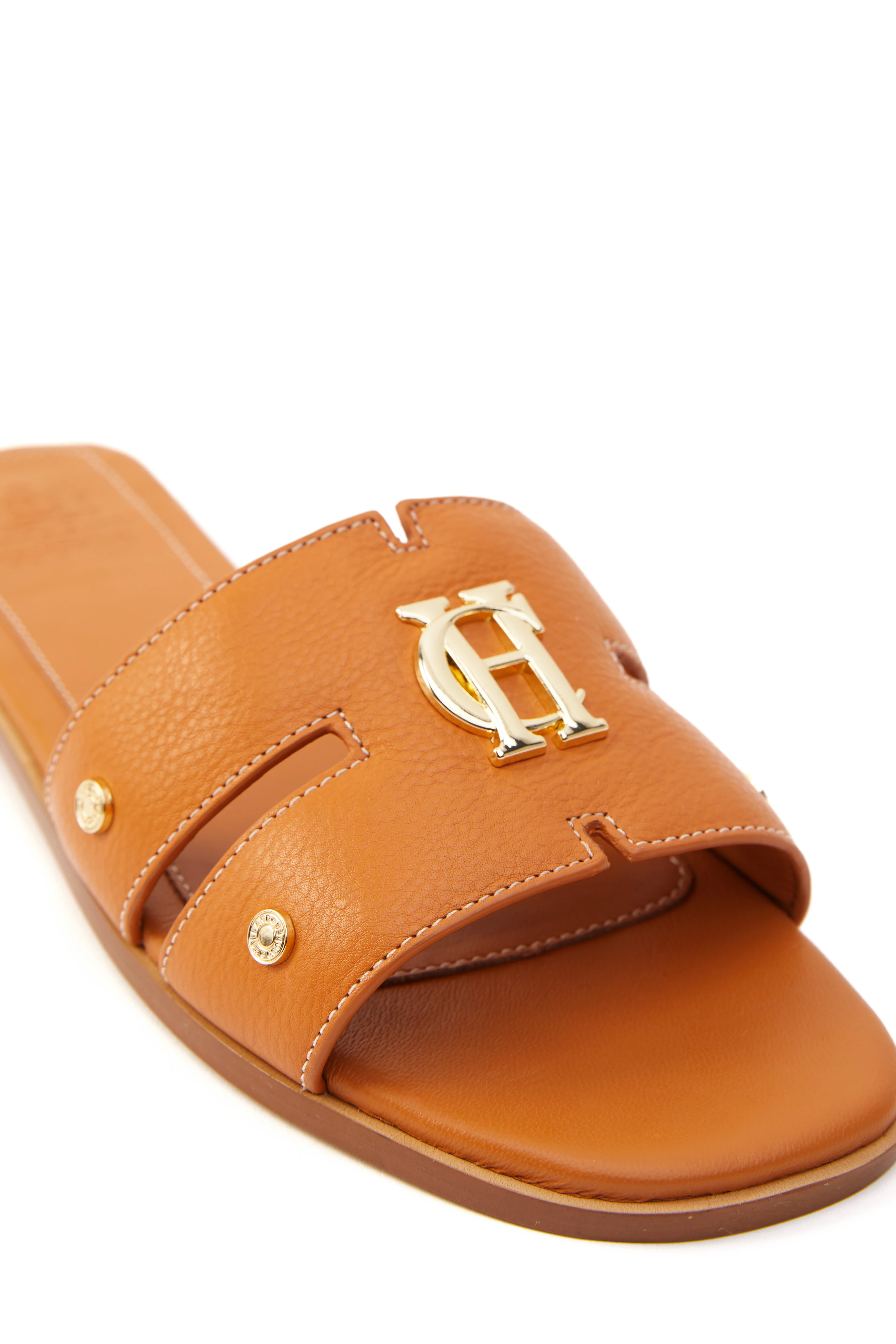 Monogram Slides (Tan Leather) - Image 7