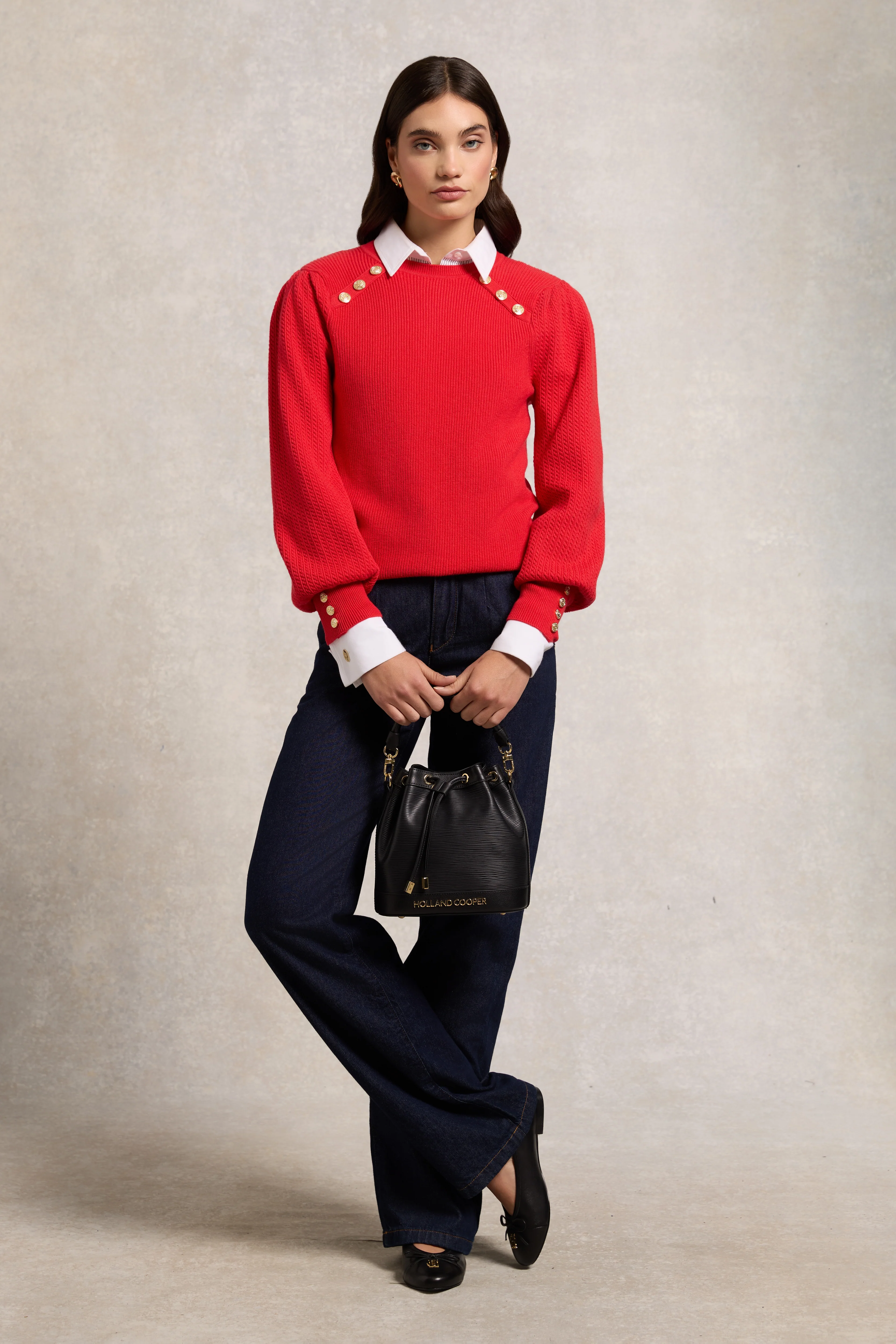 Naomi Crew Neck Knit (Hot Coral) - Image 6
