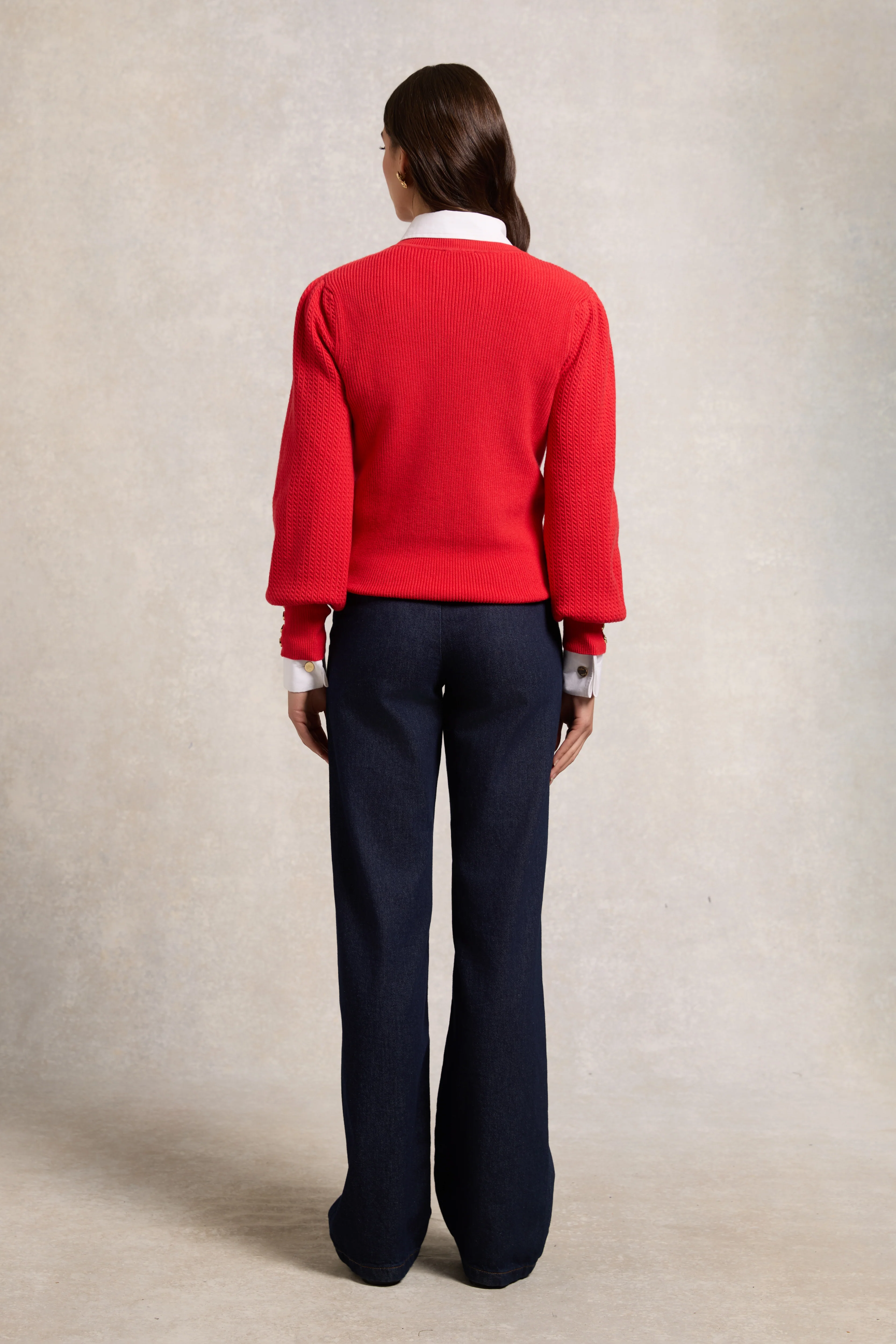 Naomi Crew Neck Knit (Hot Coral) - Image 7