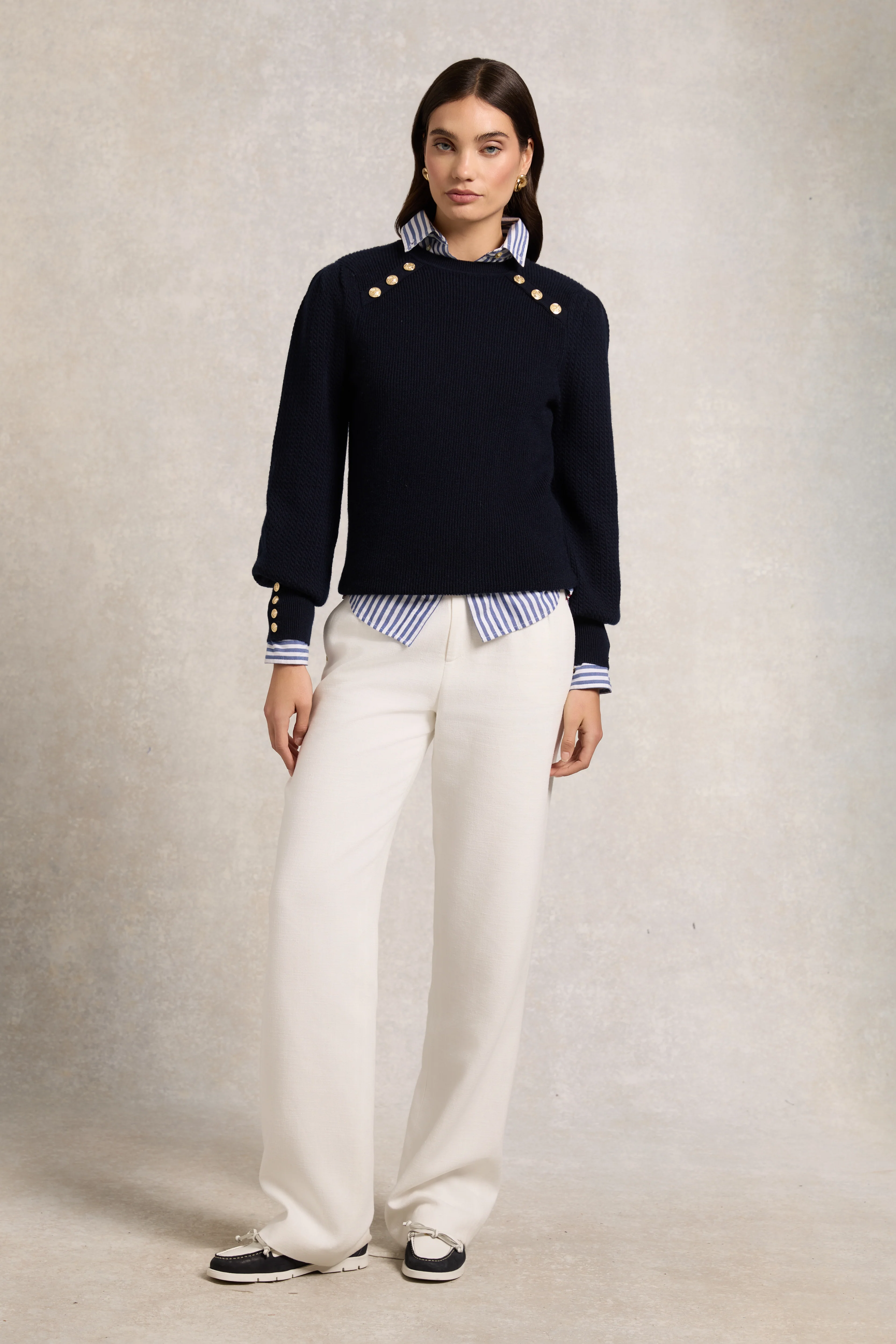 Naomi Crew Neck Knit (Ink Navy) - Image 2