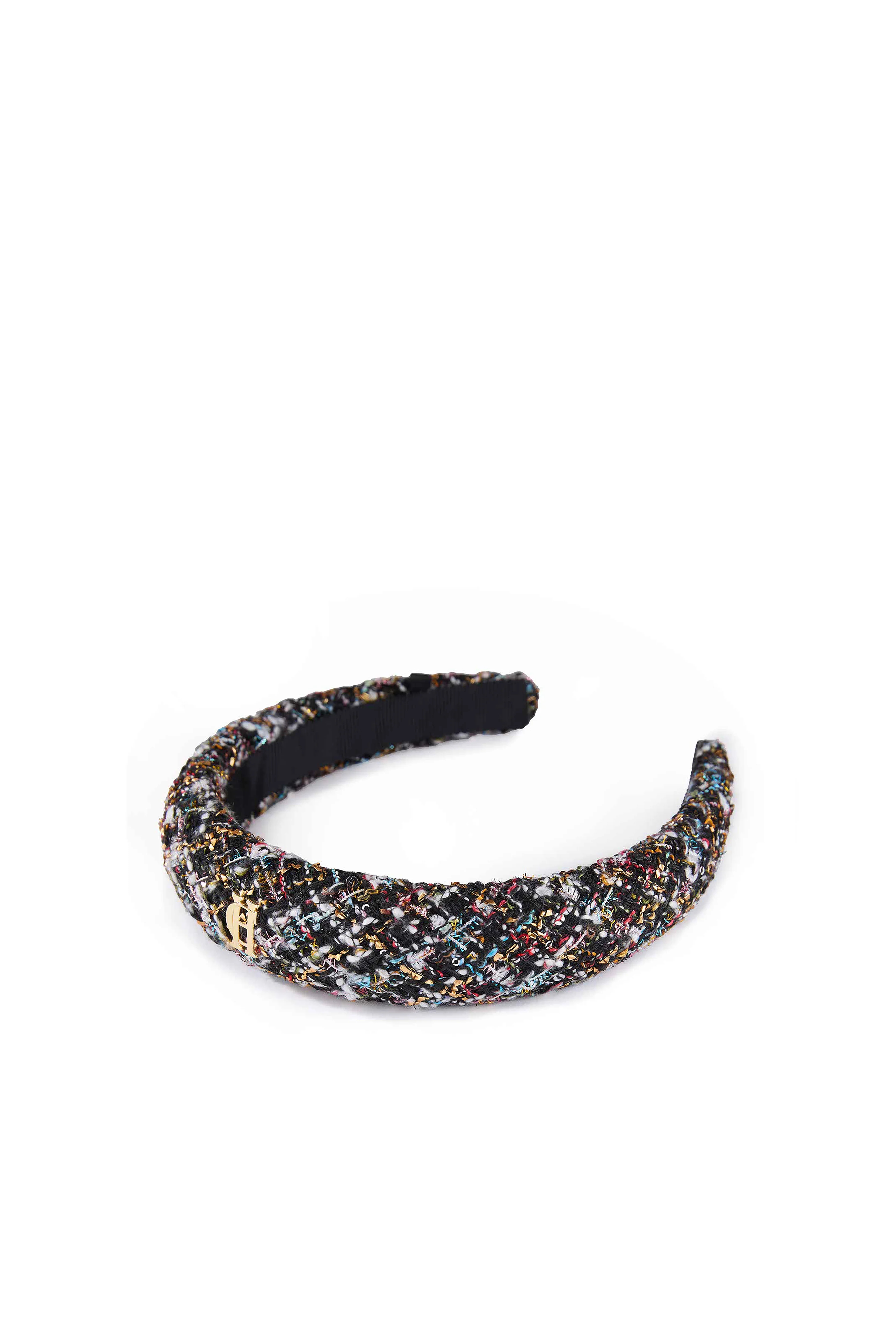 Narrow Headband (Black Sparkle Boucle) - Image 3