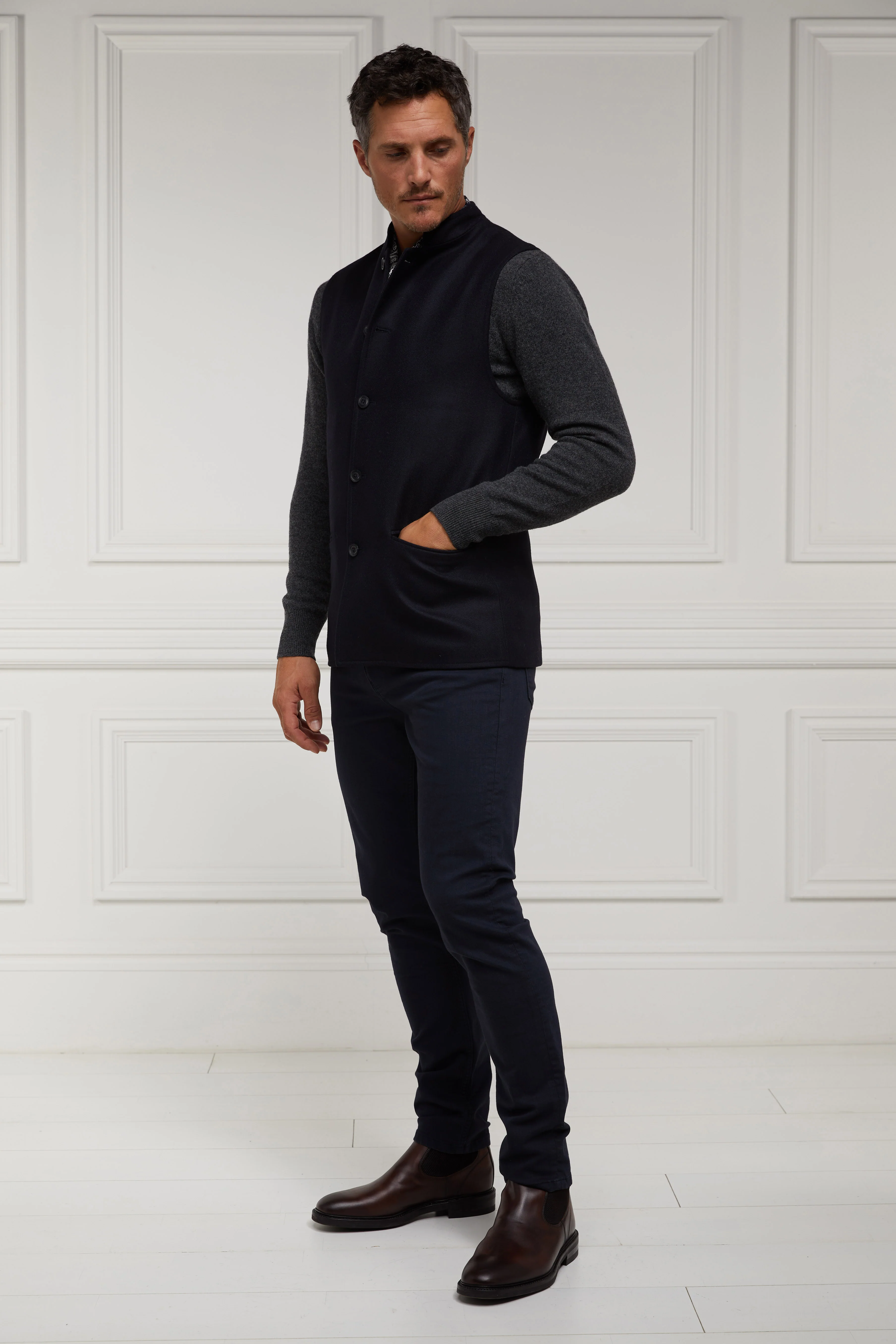 Nehru Gilet (Navy Loxley) - Image 4