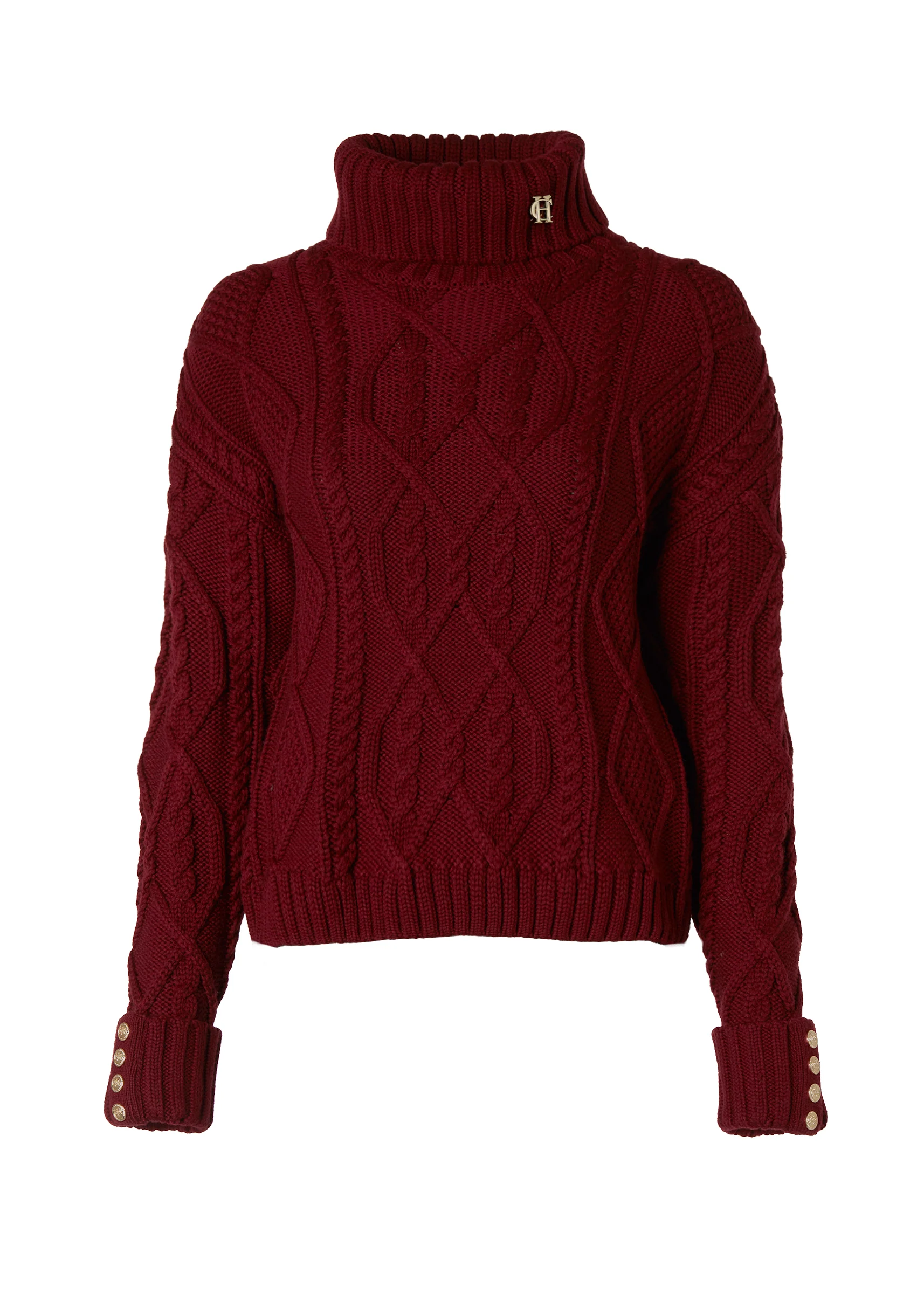 Noveli Cable Knit (Wine) - Image 4
