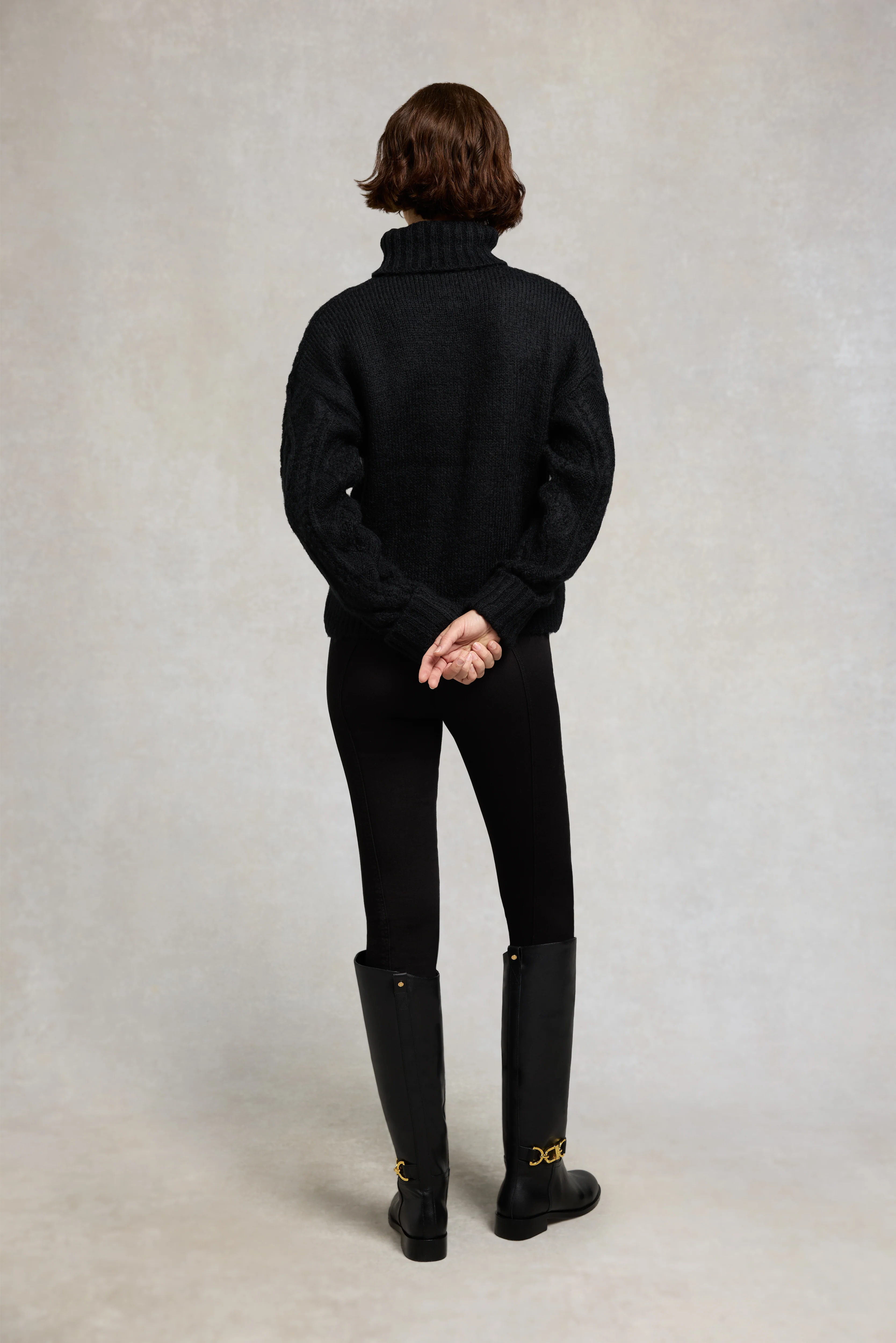 Noveli Roll Neck Knit (Black) - Image 5
