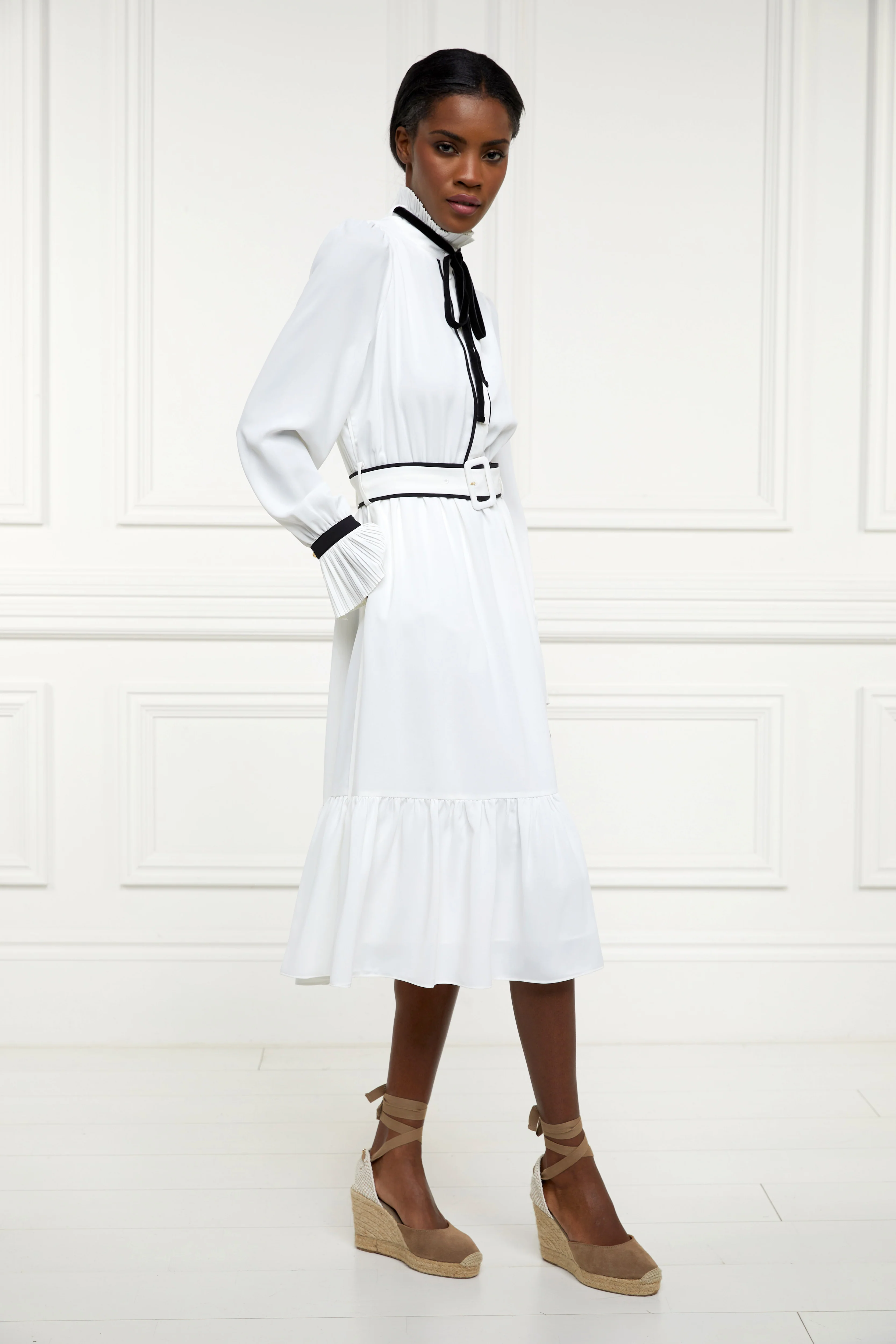 Olivia Tie Dress (White) - Image 10